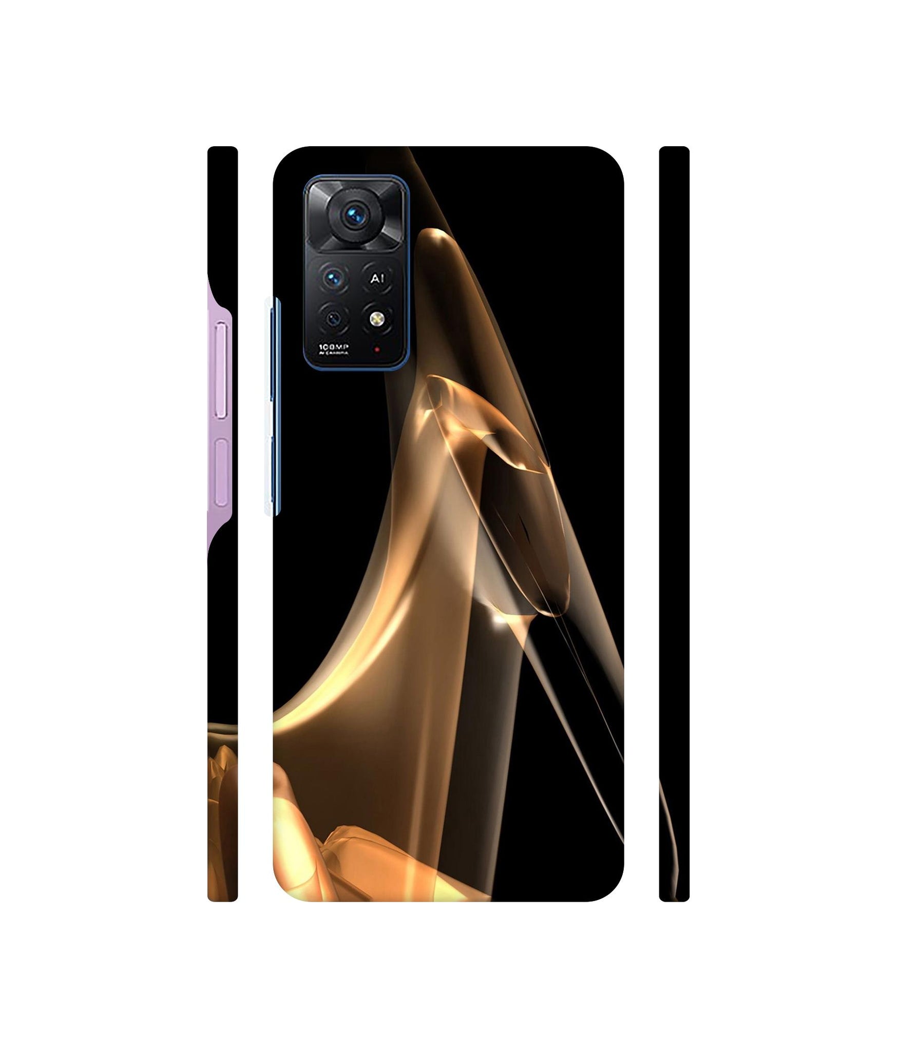 Gold Smoke Designer Hard Back Cover for Mi Redmi Note 11 Pro Plus 5G