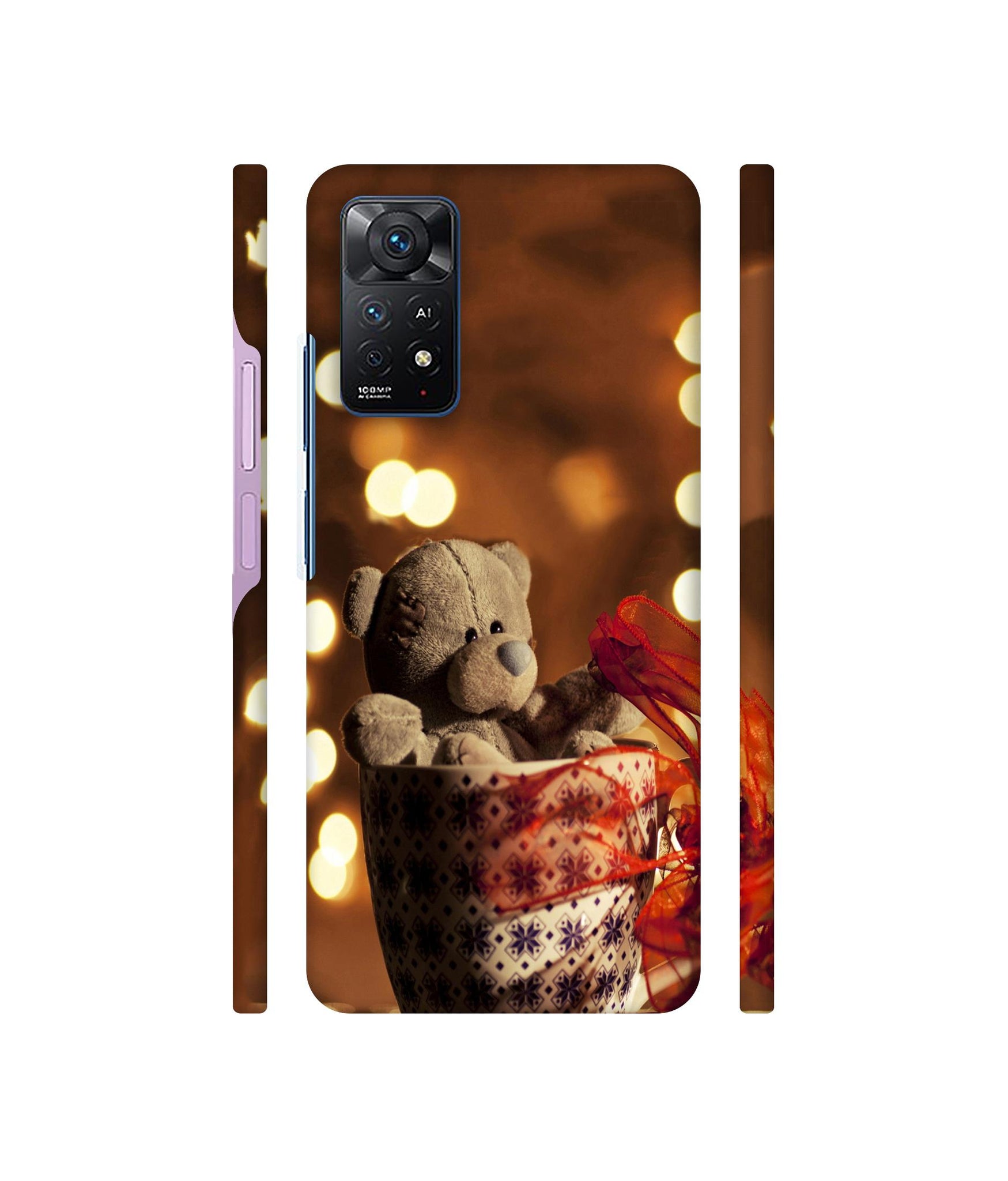 Teddy In Cup Designer Hard Back Cover for Mi Redmi Note 11 Pro Plus 5G