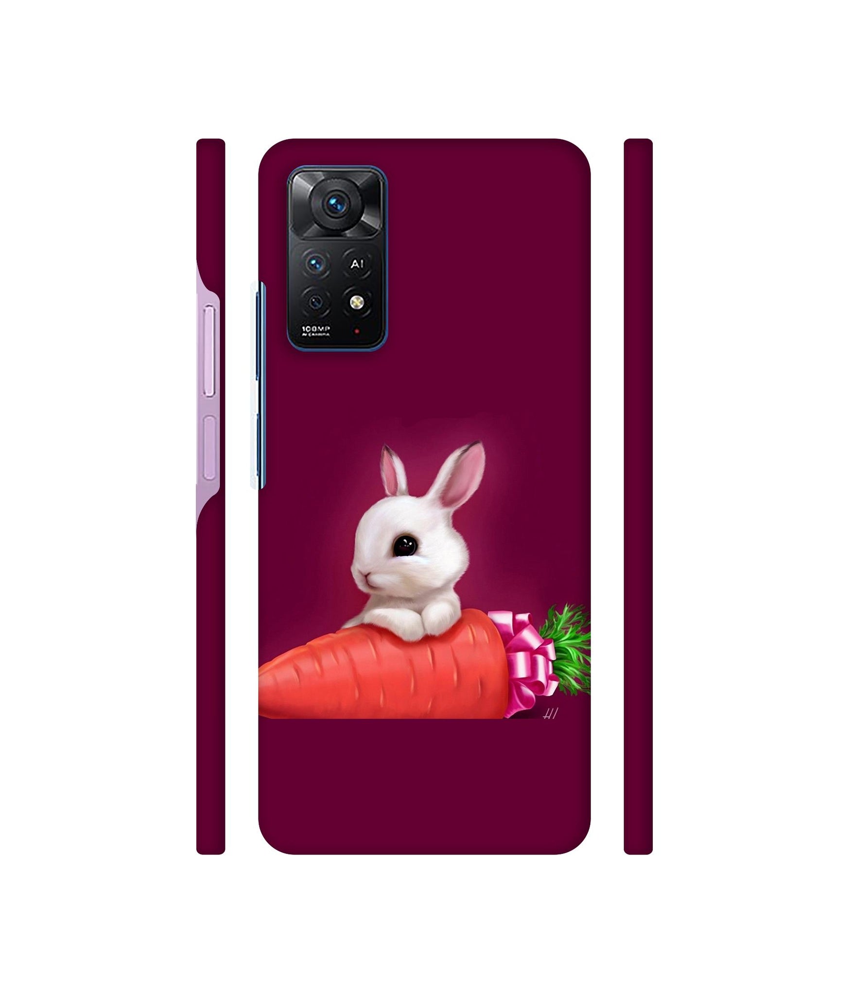 Bunny With Carrot Designer Hard Back Cover for Mi Redmi Note 11 Pro Plus 5G