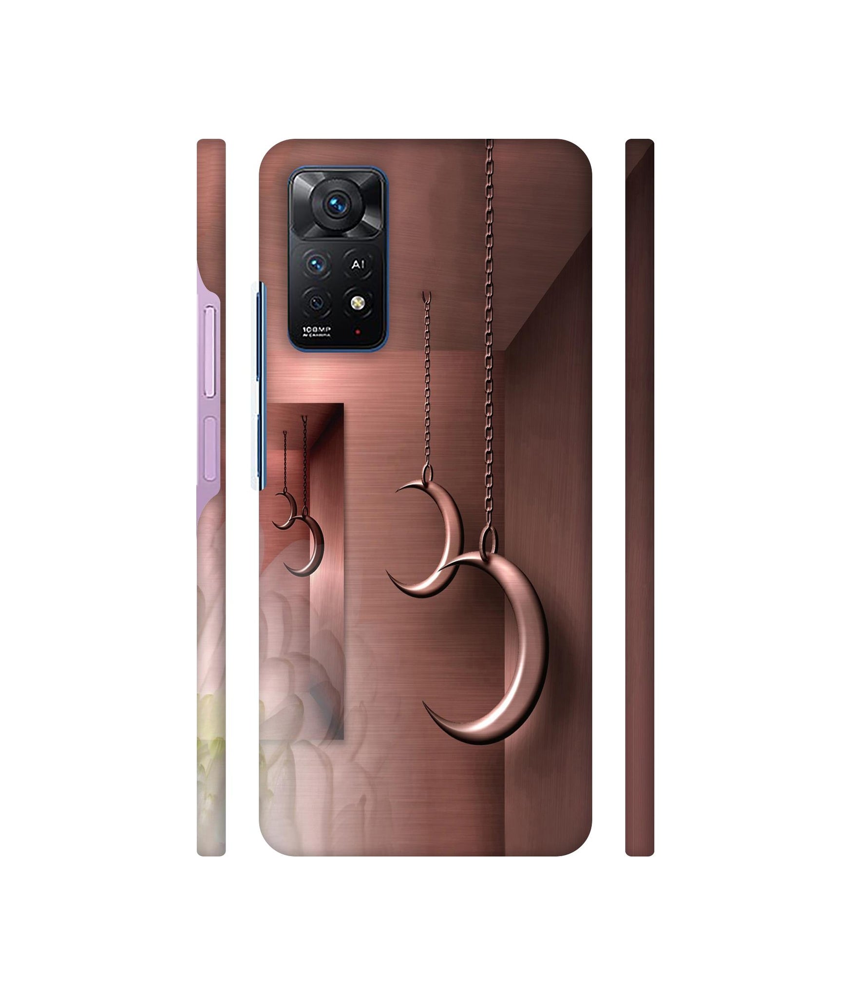 Flower Metal Designer Hard Back Cover for Mi Redmi Note 11 Pro Plus 5G