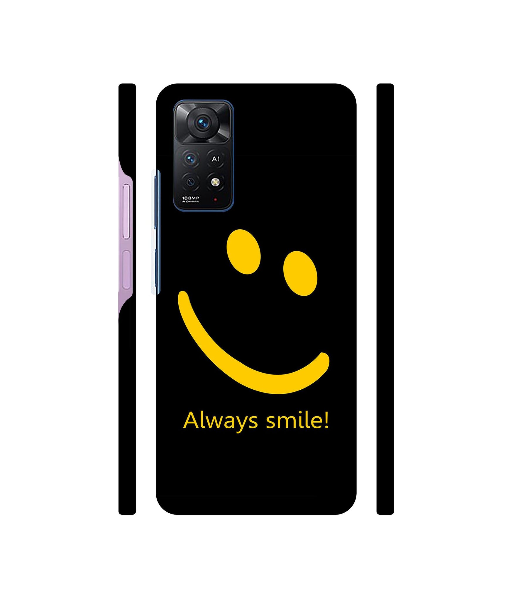 Always Smile Quote Designer Hard Back Cover for Mi Redmi Note 11 Pro Plus 5G