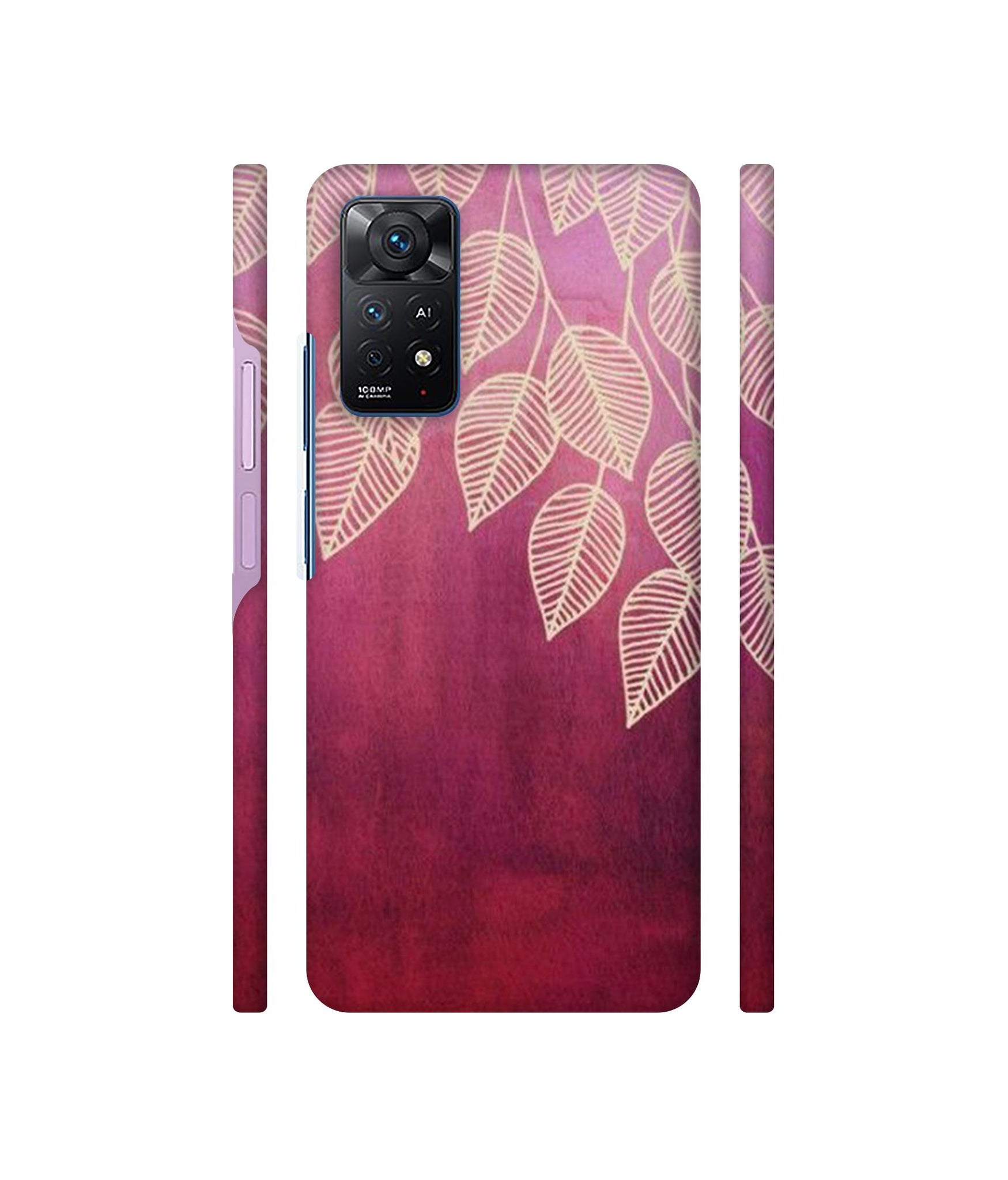 Leaf Pattern Designer Hard Back Cover for Mi Redmi Note 11 Pro Plus 5G