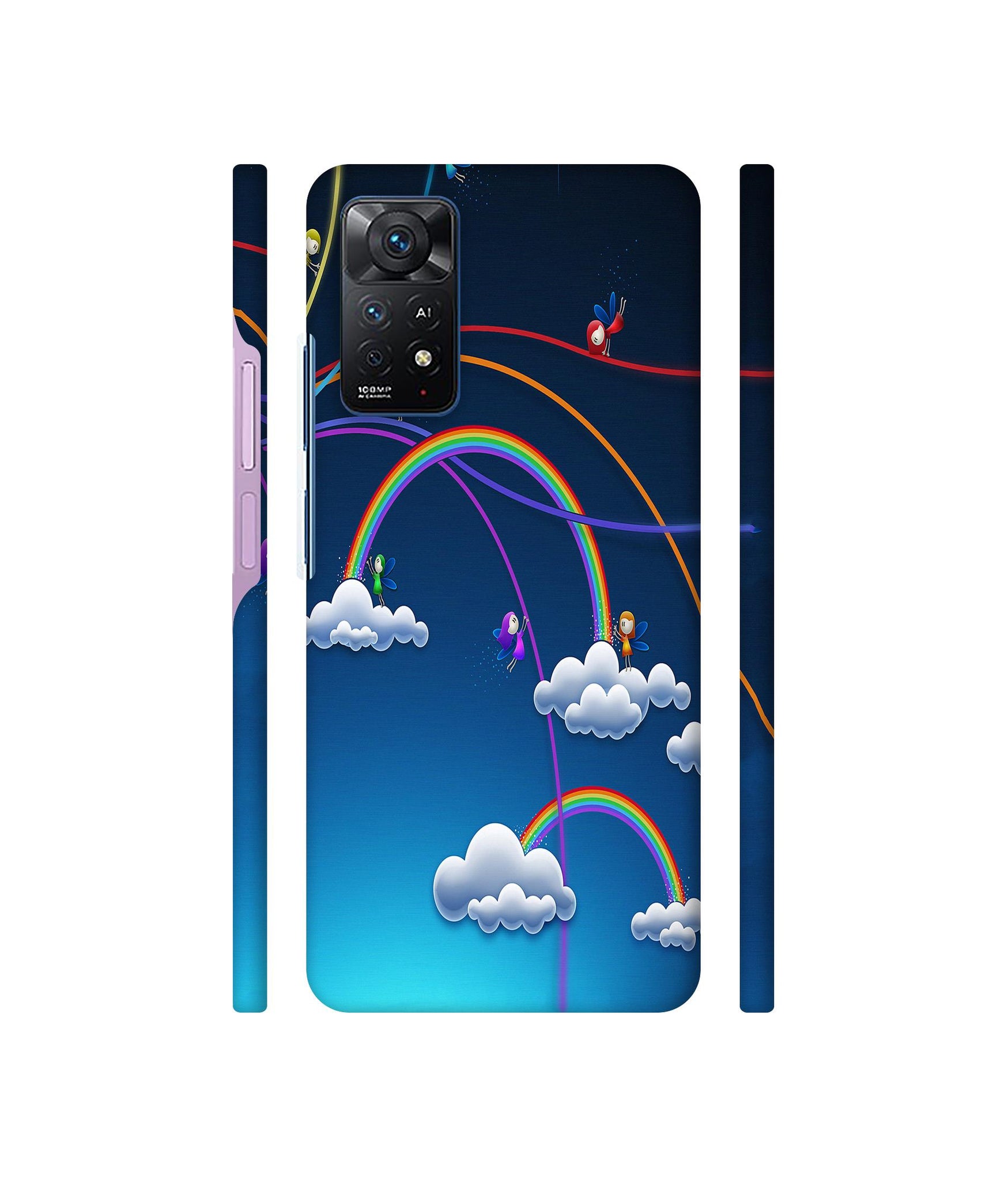 Rainbow Designer Hard Back Cover for Mi Redmi Note 11 Pro Plus 5G