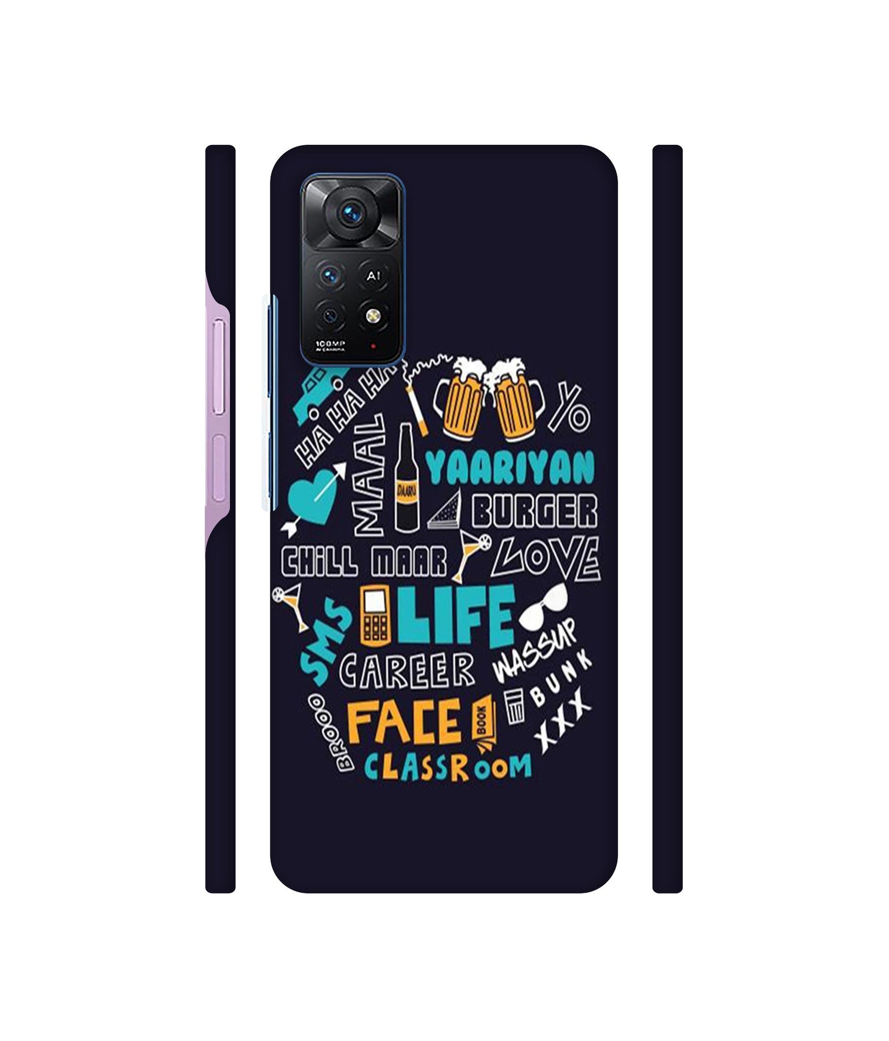 Funny Quote Designer Hard Back Cover for Mi Redmi Note 11 Pro Plus 5G