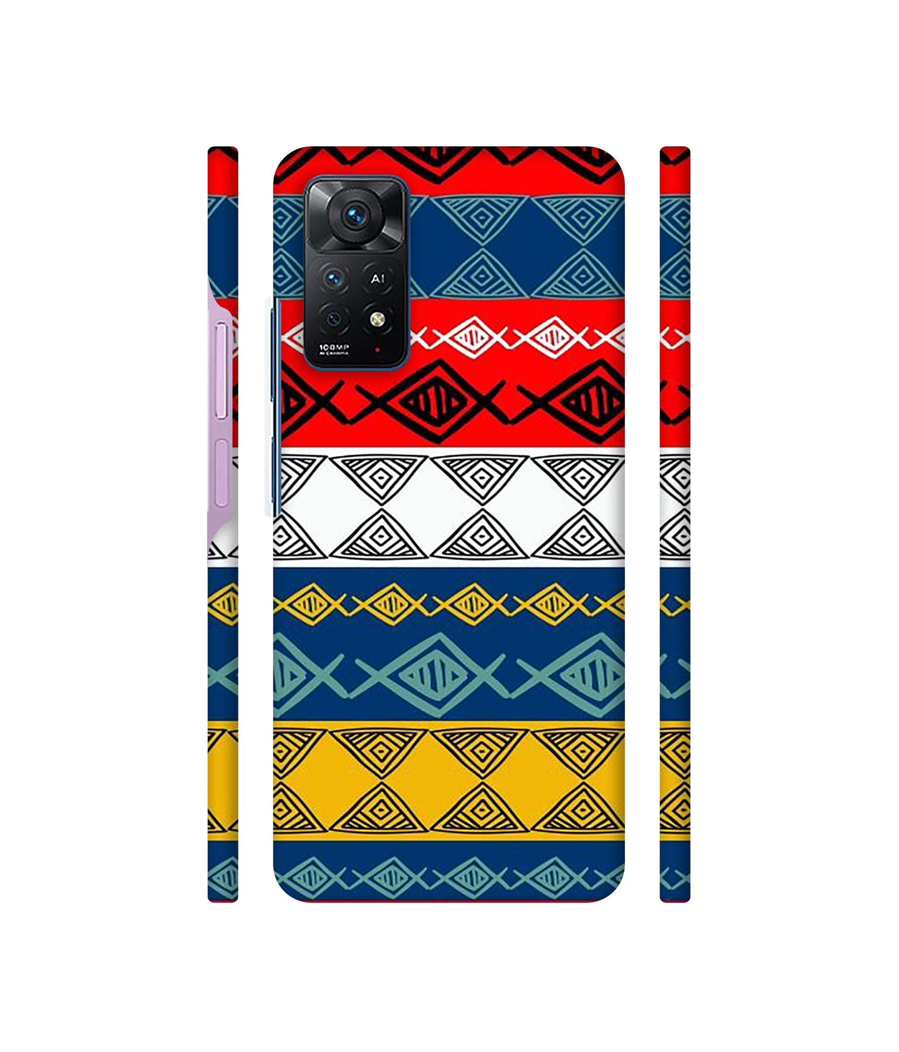 Colorful Hand Made Rangoli Art Designer Hard Back Cover for Mi Redmi Note 11 Pro Plus 5G