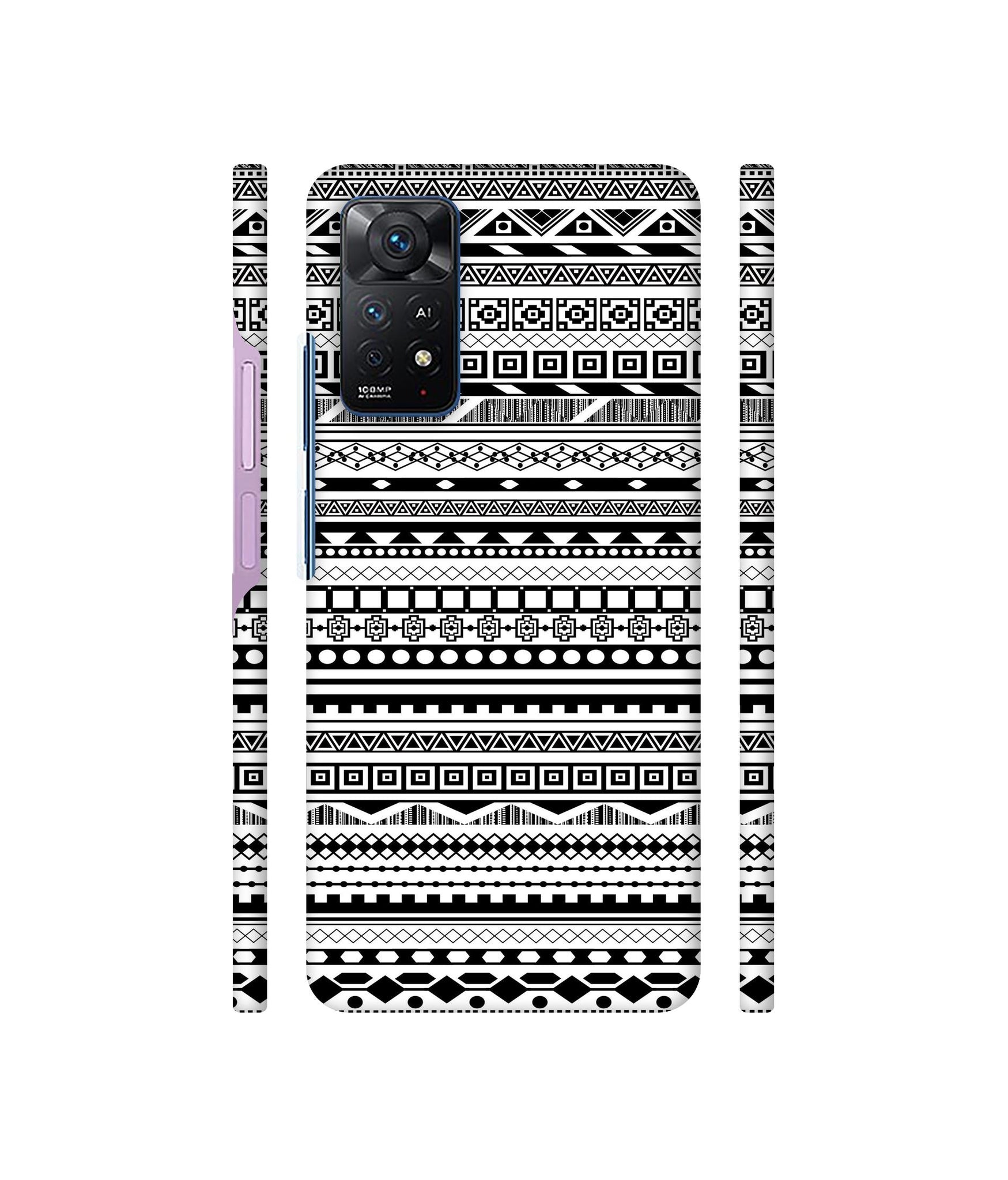 Black & White Patterns Designer Hard Back Cover for Mi Redmi Note 11 Pro Plus 5G