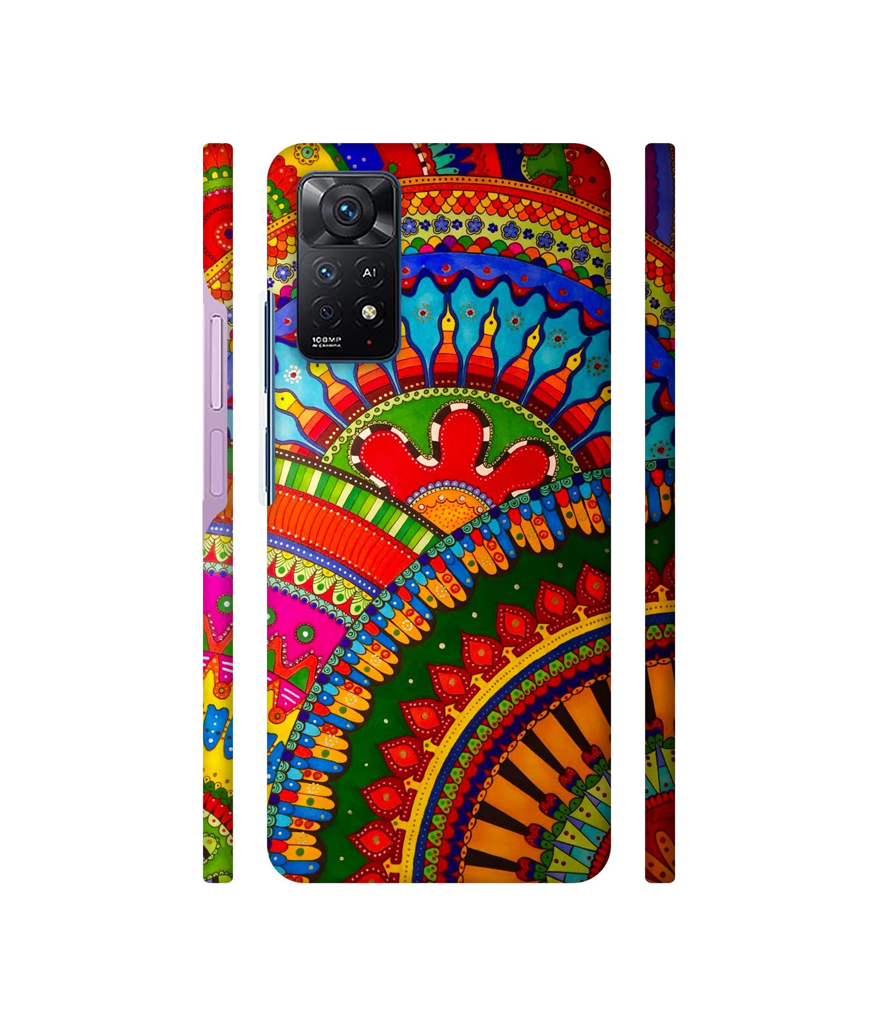 Rajasthani Rangoli Art Designer Hard Back Cover for Mi Redmi Note 11 Pro Plus 5G