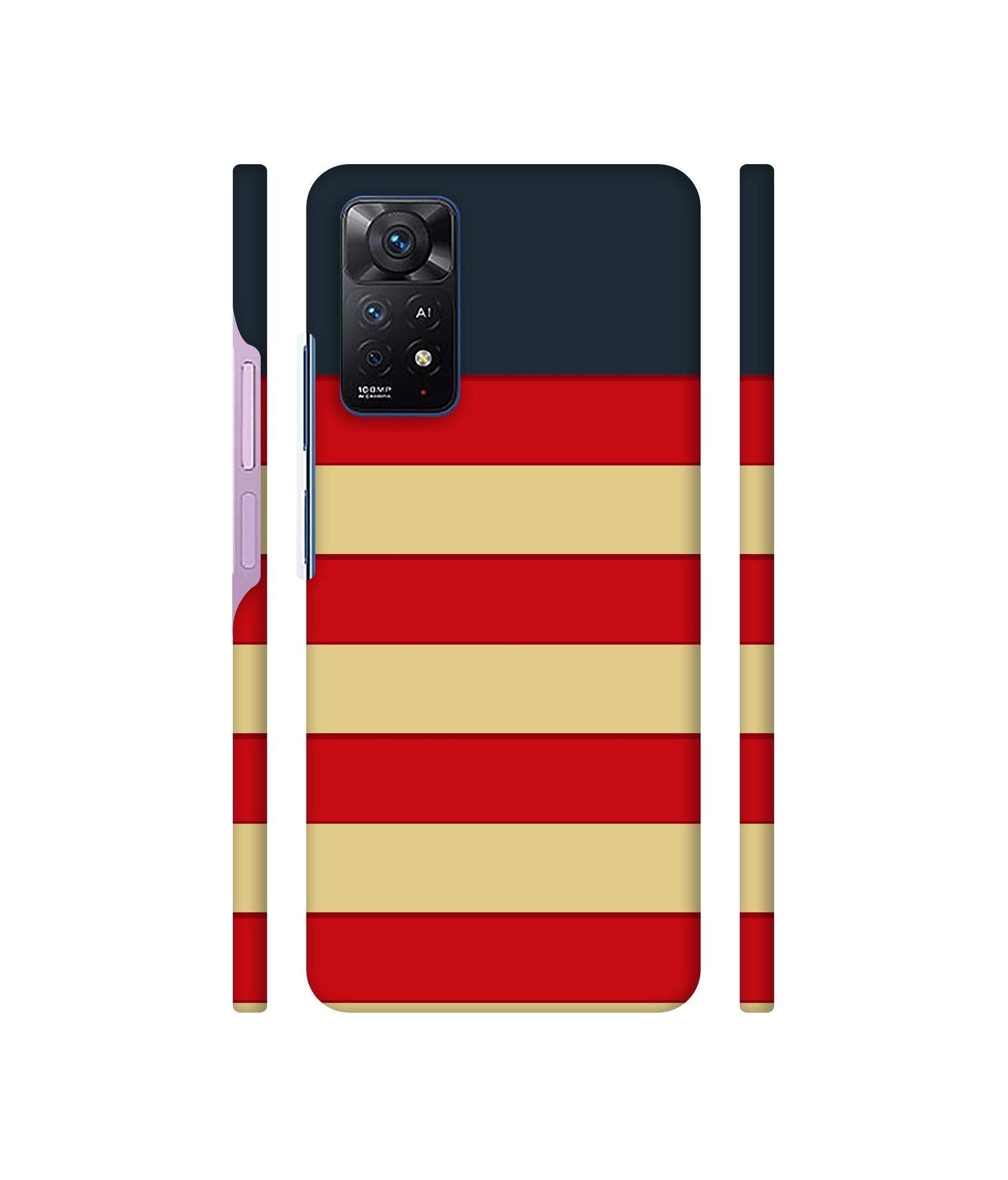 Multicolor Lines Designer Hard Back Cover for Mi Redmi Note 11 Pro Plus 5G