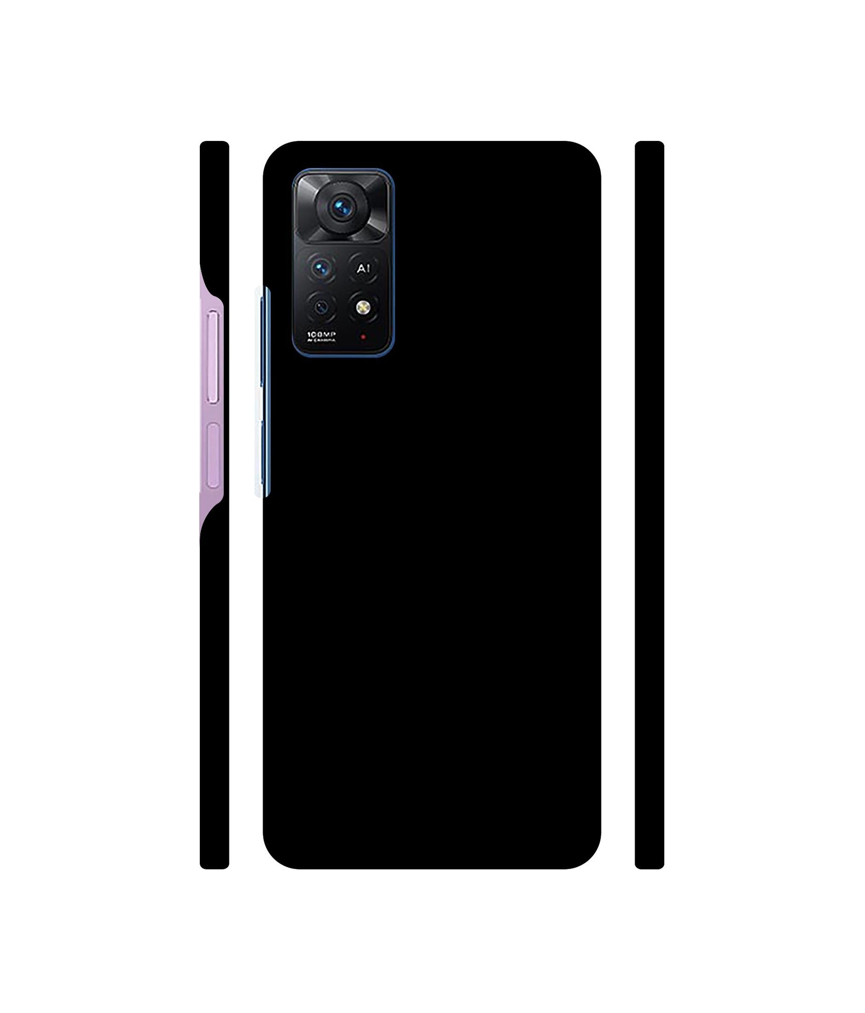 Solid Black Designer Hard Back Cover for Mi Redmi Note 11 Pro Plus 5G
