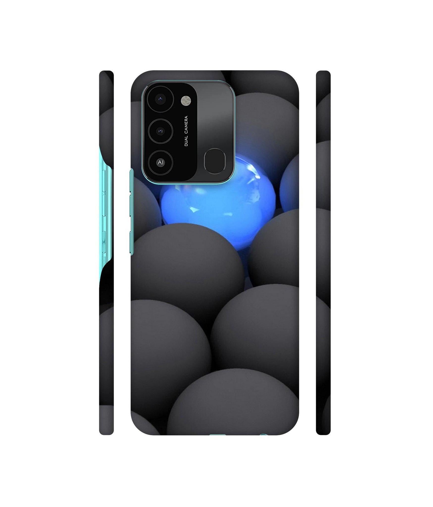 Balls Dark Neon Sight Surface Designer Hard Back Cover for Tecno Spark 8C