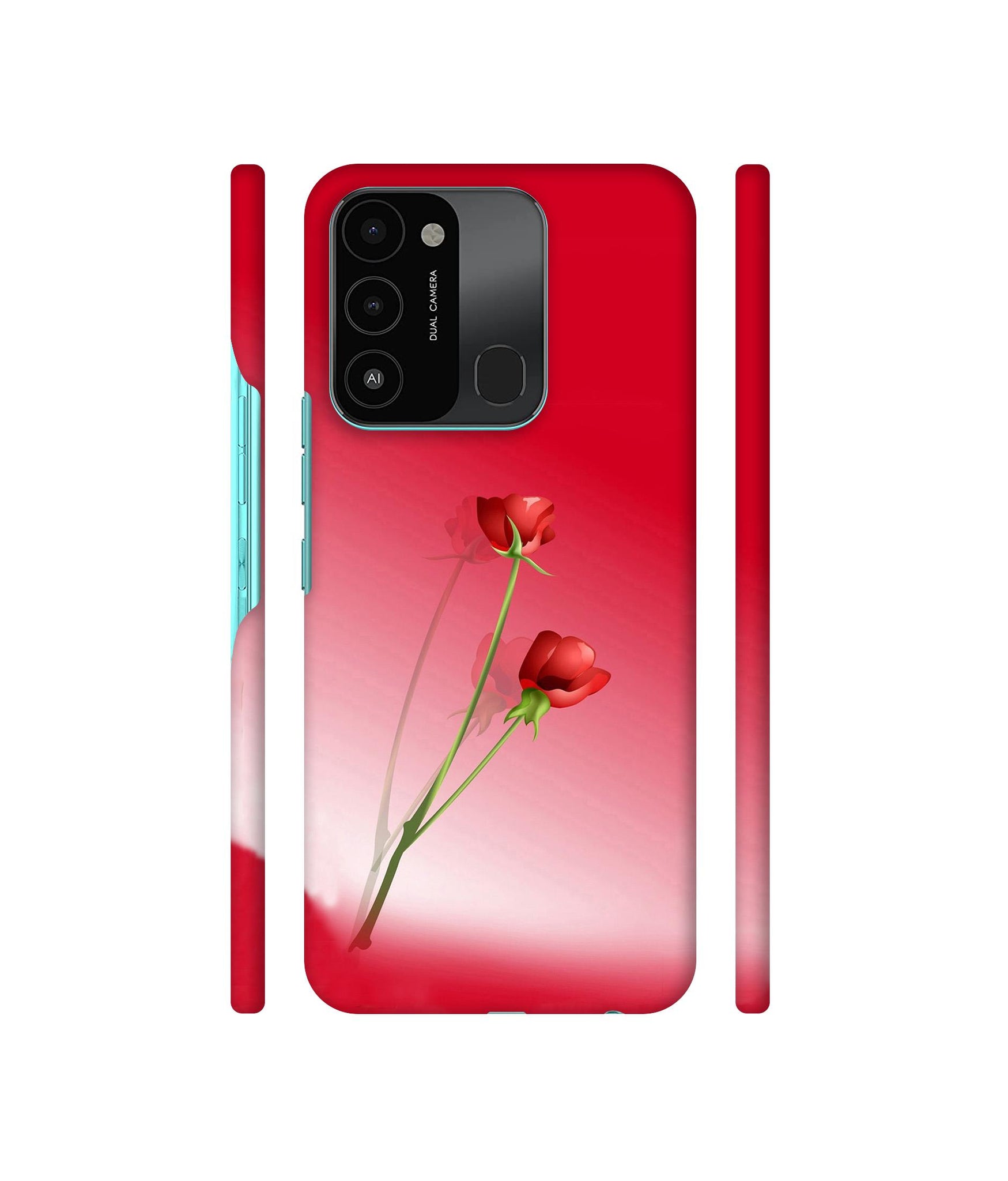 Red Roses Designer Hard Back Cover for Tecno Spark 8C