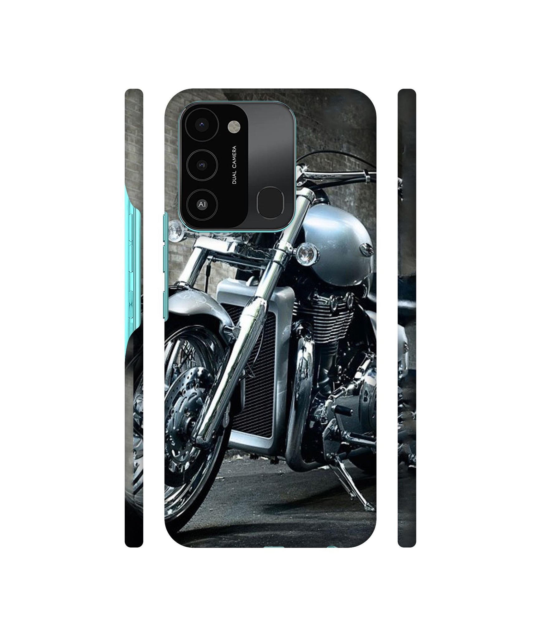 Motorcycle Designer Hard Back Cover for Tecno Spark 8C