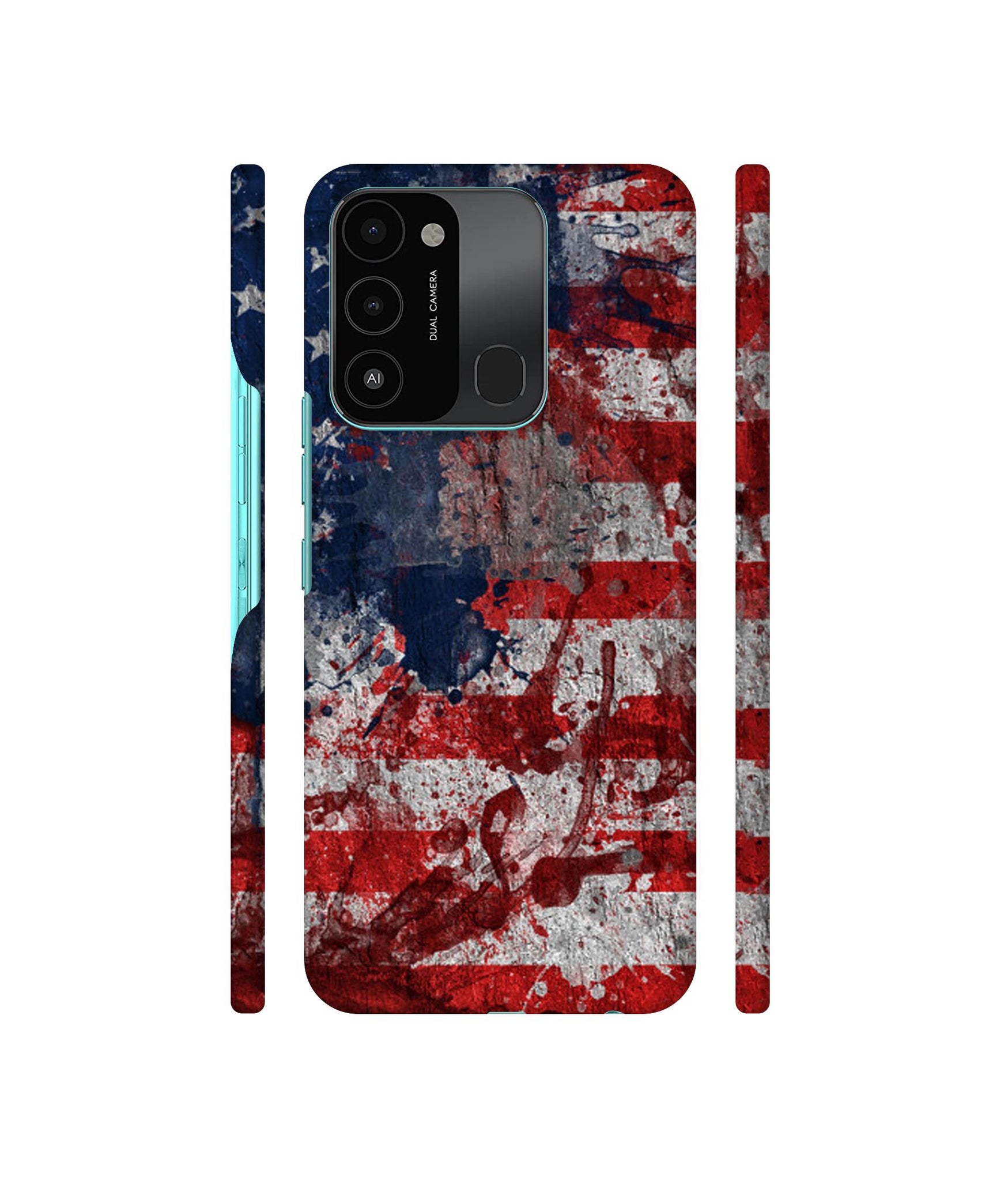 Painting American Designer Hard Back Cover for Tecno Spark 8C