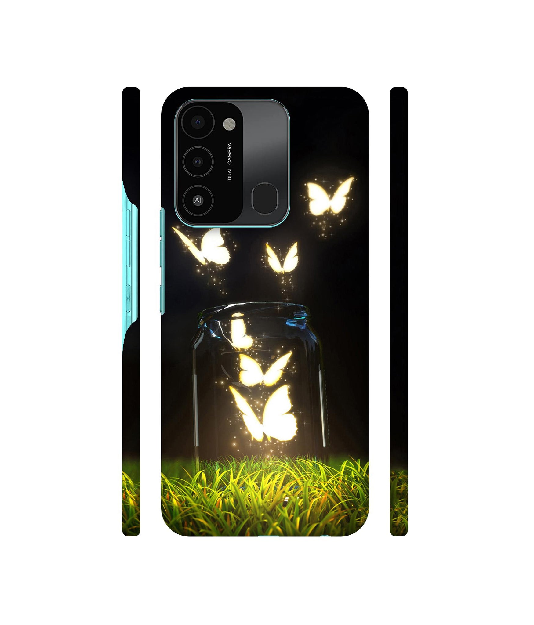 Butterfly Designer Hard Back Cover for Tecno Spark 8C