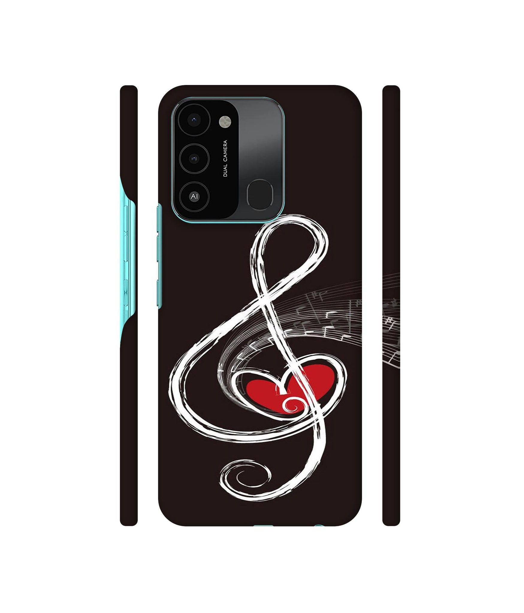 Love Note Music Designer Hard Back Cover for Tecno Spark 8C