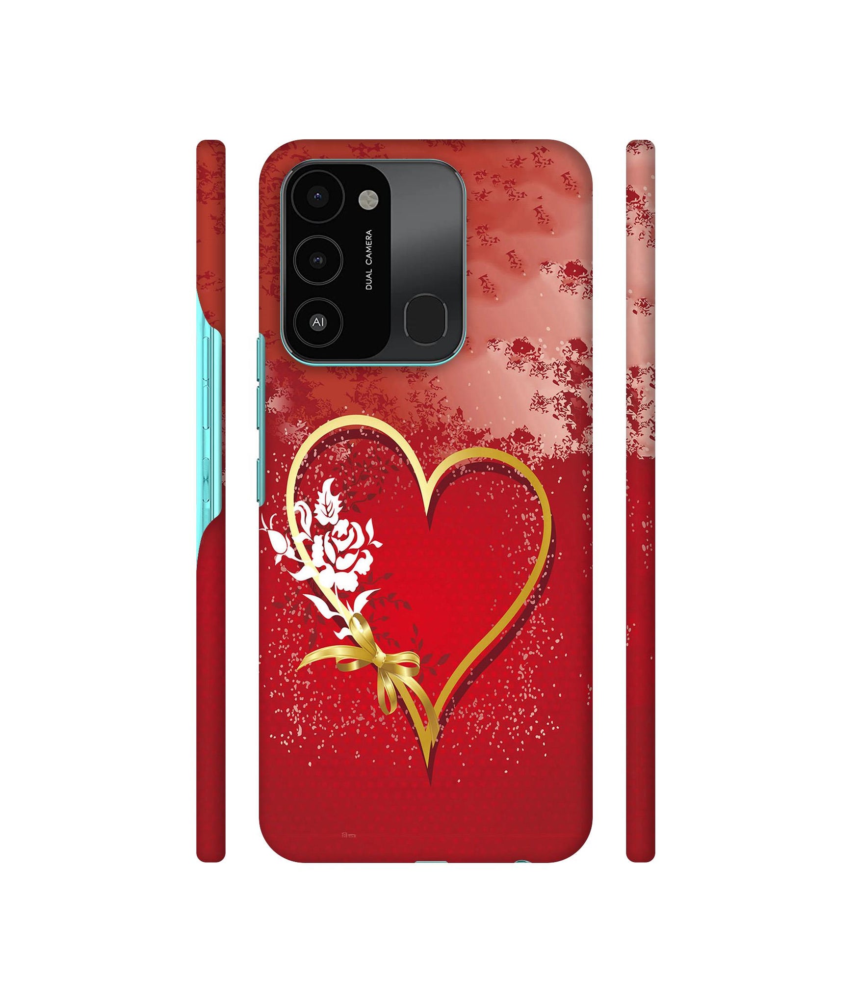 Love Rose Designer Hard Back Cover for Tecno Spark 8C