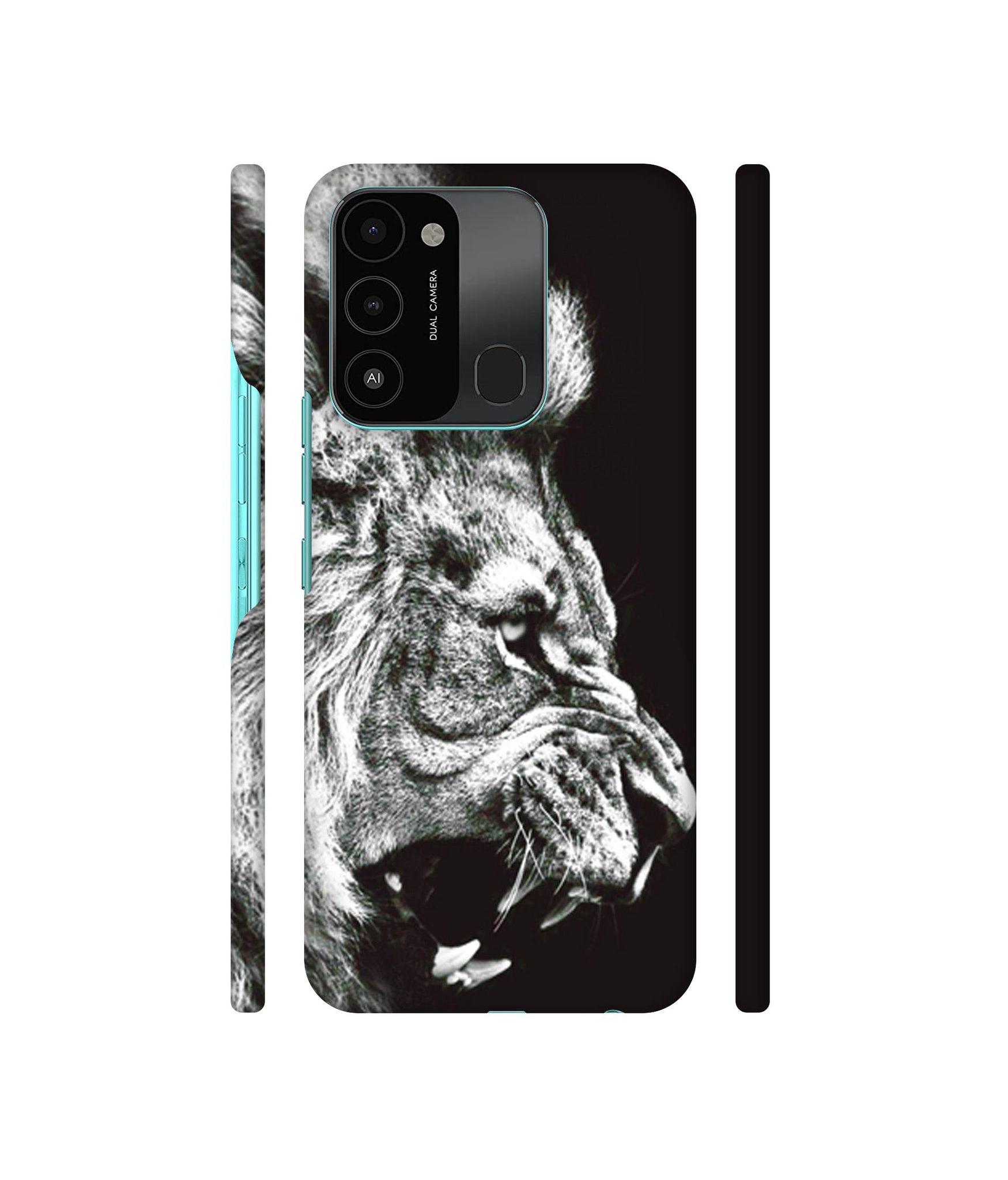 Angry Lion Designer Hard Back Cover for Tecno Spark 8C