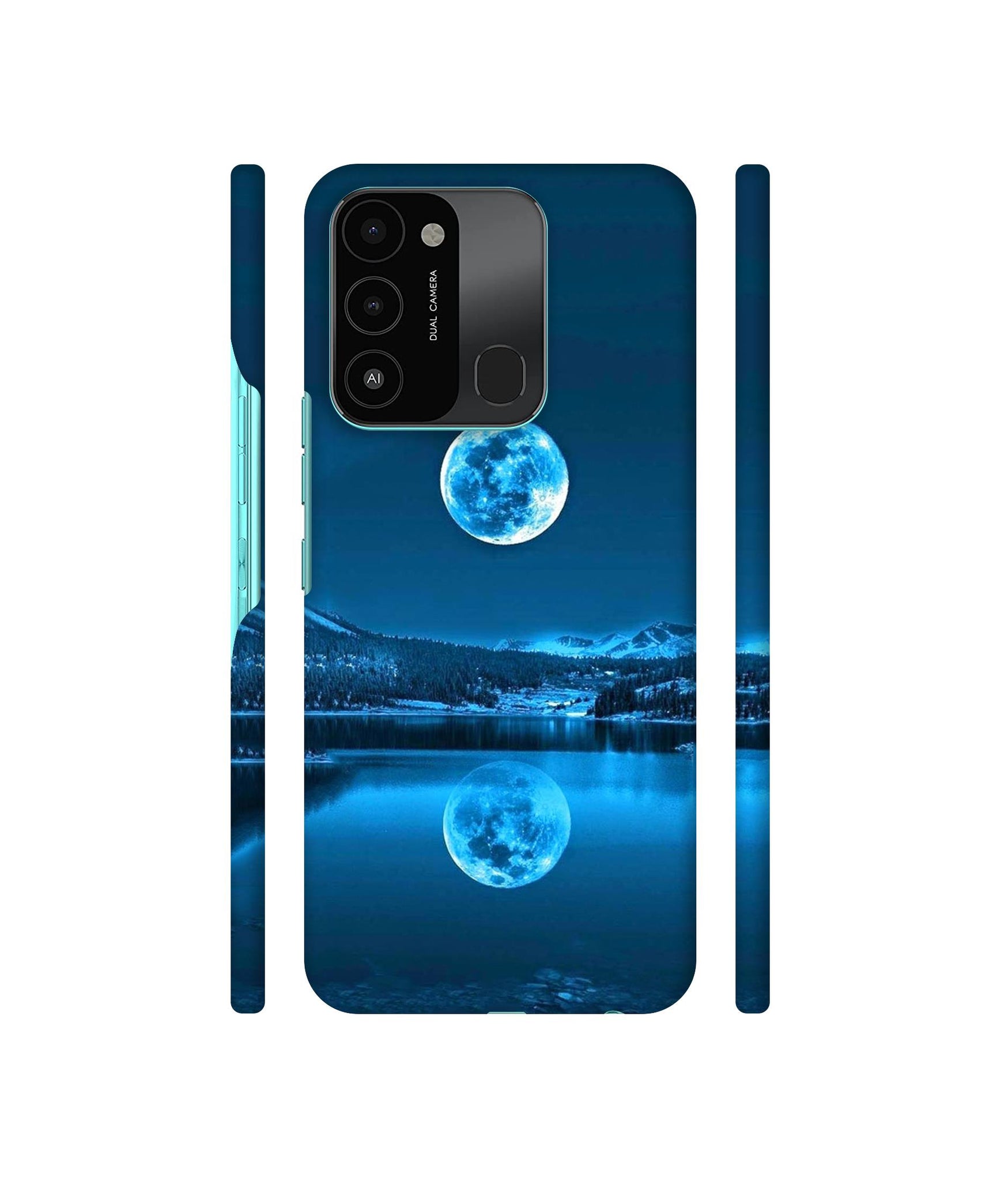 Awesome Moon Designer Hard Back Cover for Tecno Spark 8C