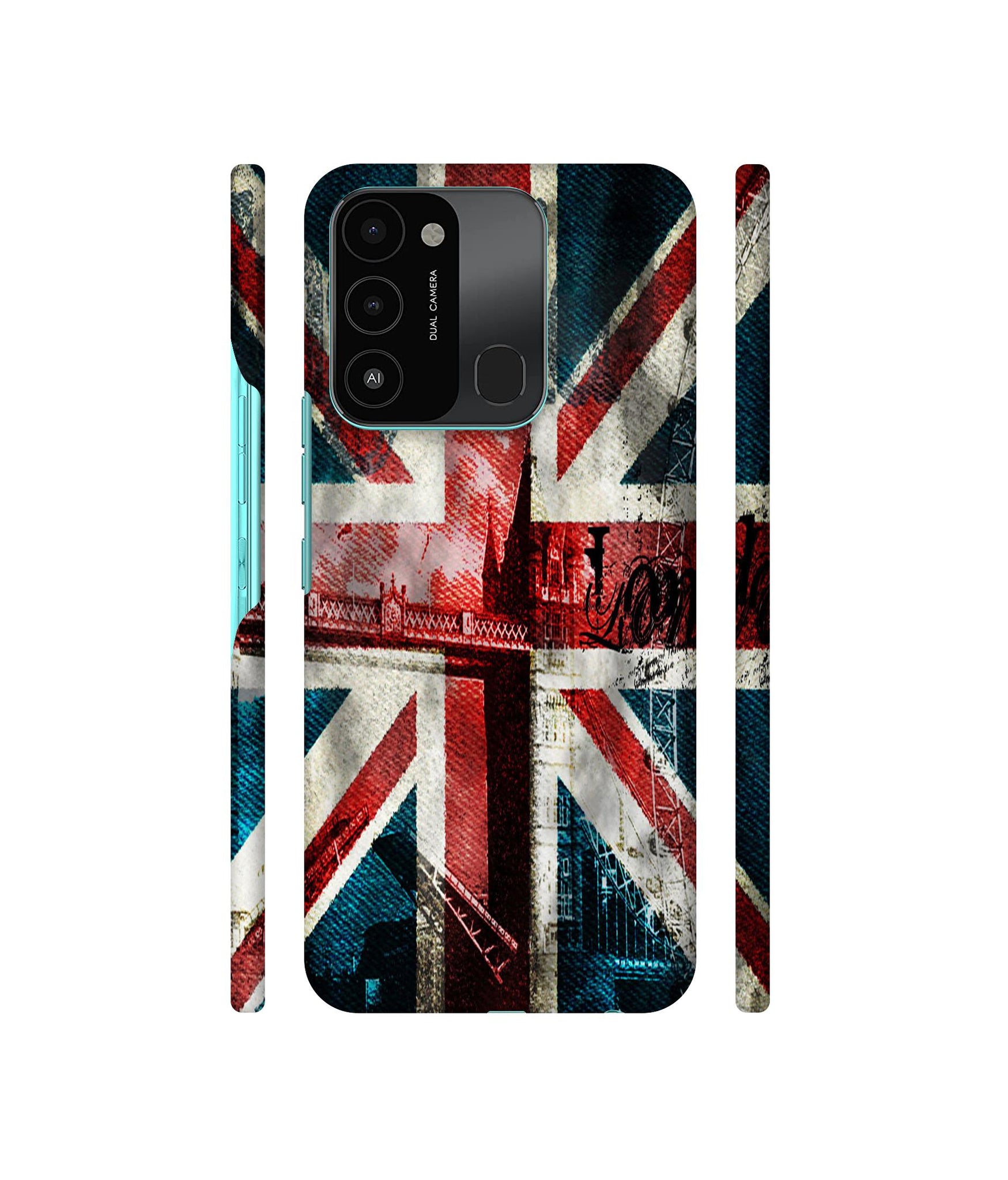London Flag wallpaper Designer Hard Back Cover for Tecno Spark 8C