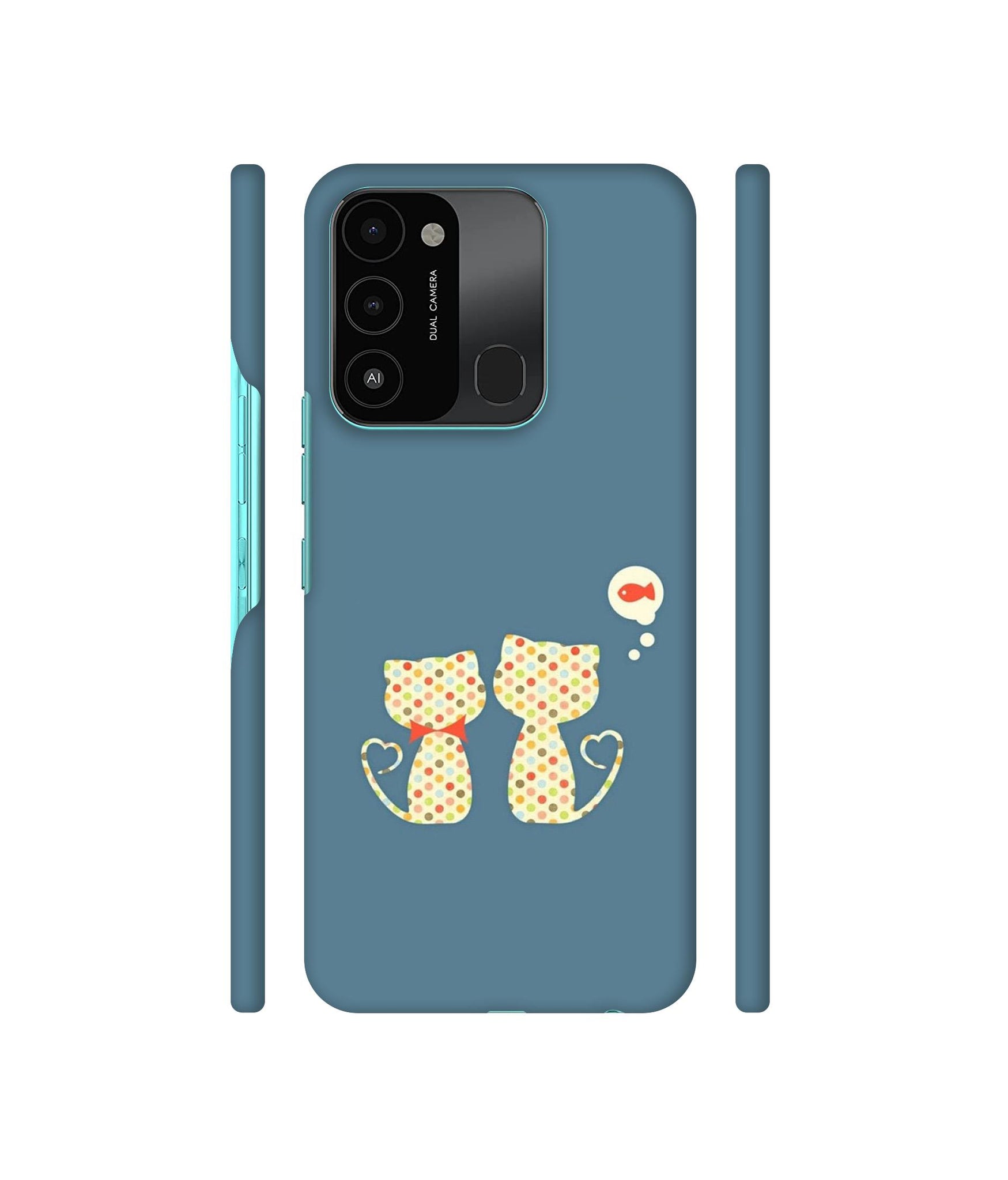 Fish On Mind Print Designer Hard Back Cover for Tecno Spark 8C