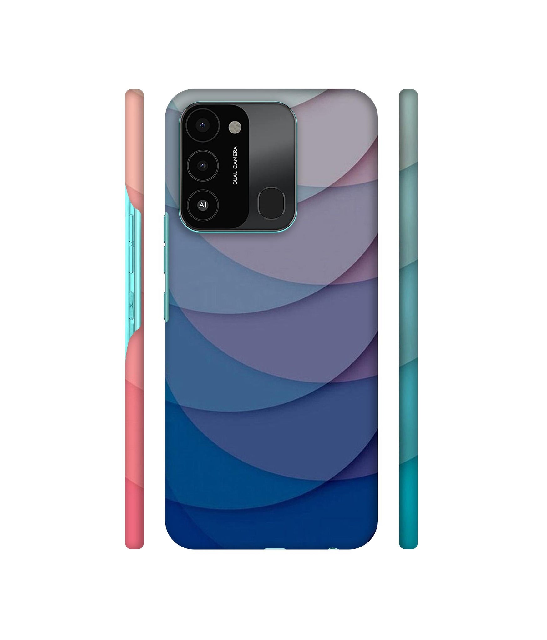Waves Pattern Print Designer Hard Back Cover for Tecno Spark 8C