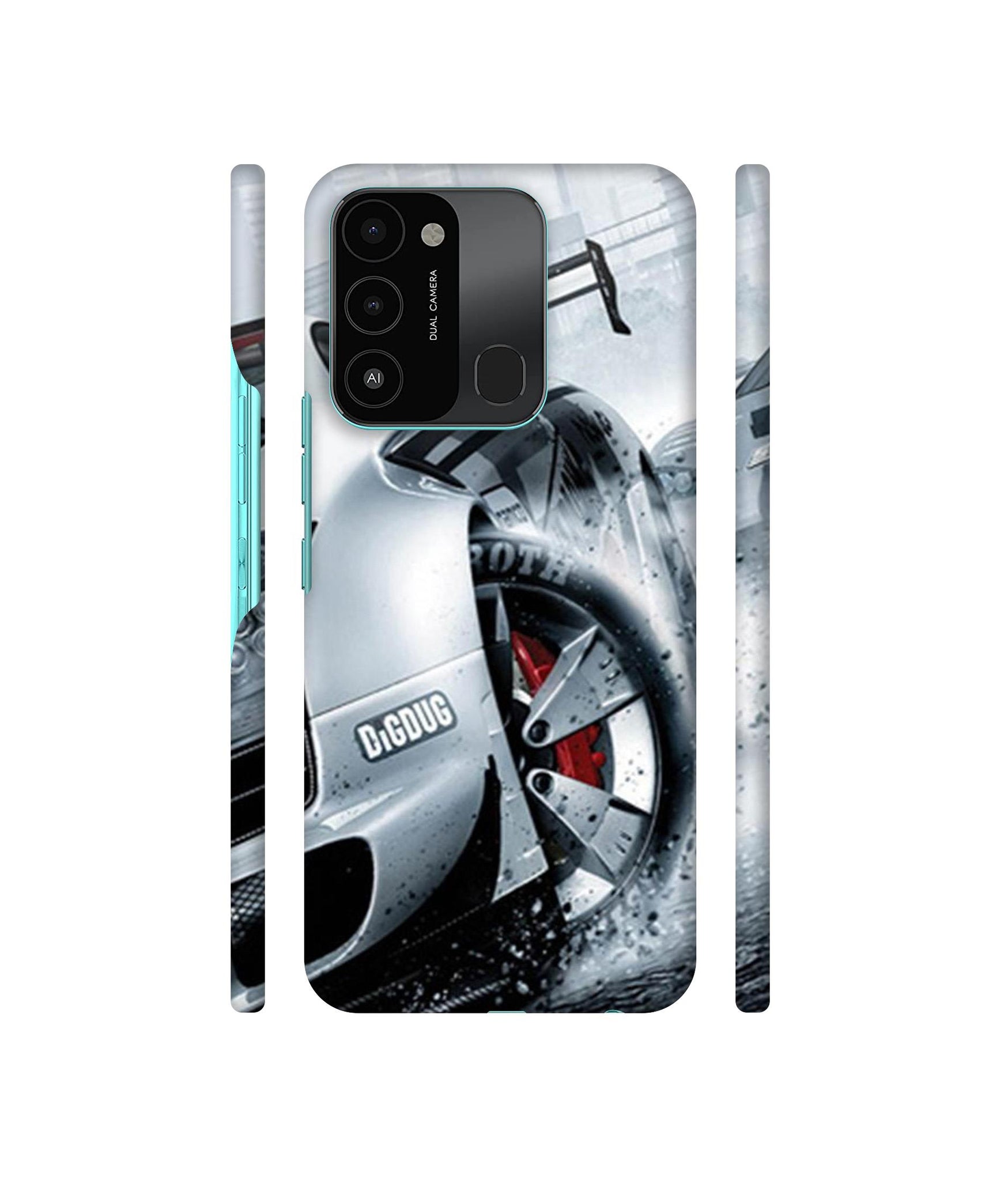 Drift Sport Print Designer Hard Back Cover for Tecno Spark 8C