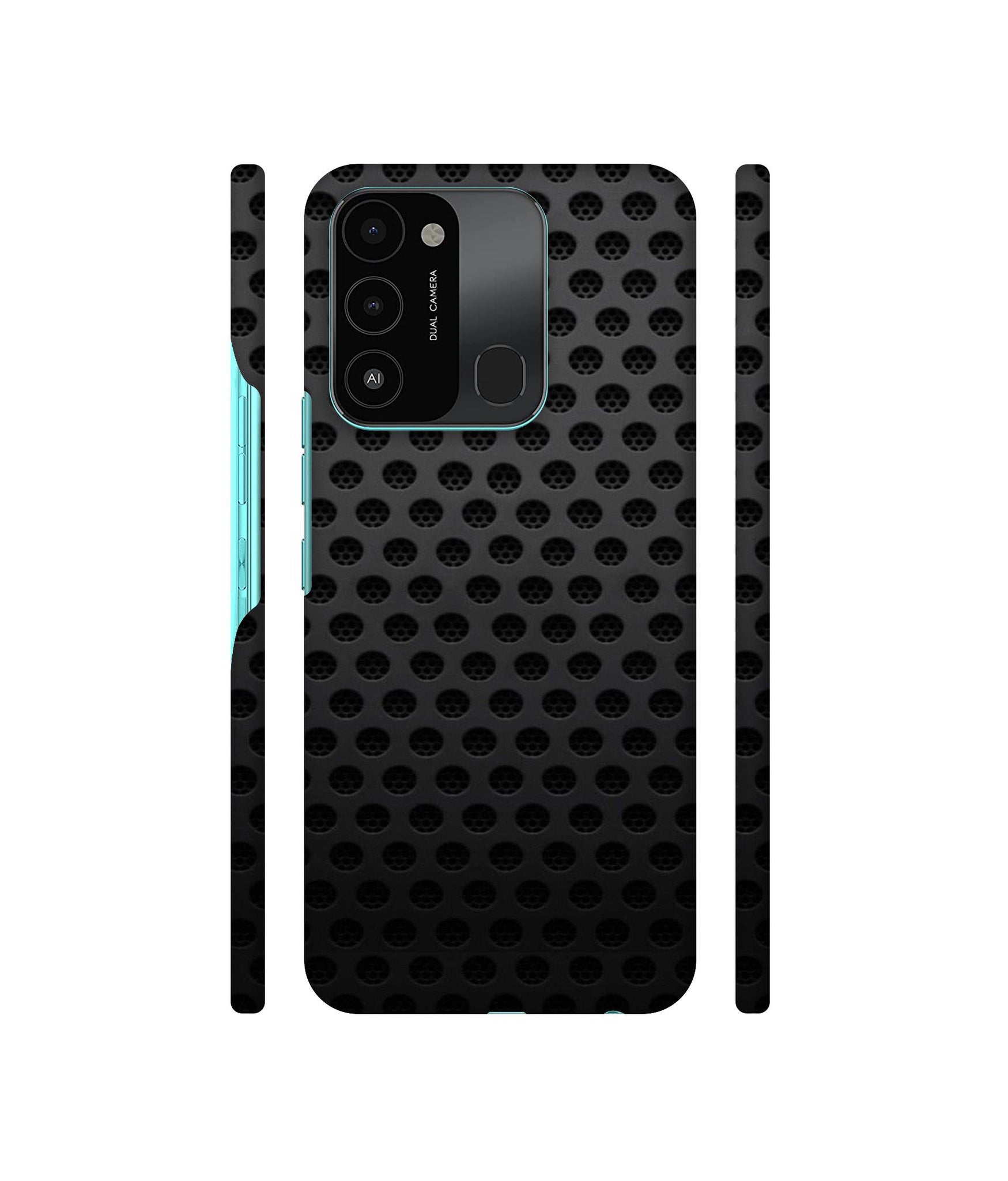 Black Circle Designer Hard Back Cover for Tecno Spark 8C