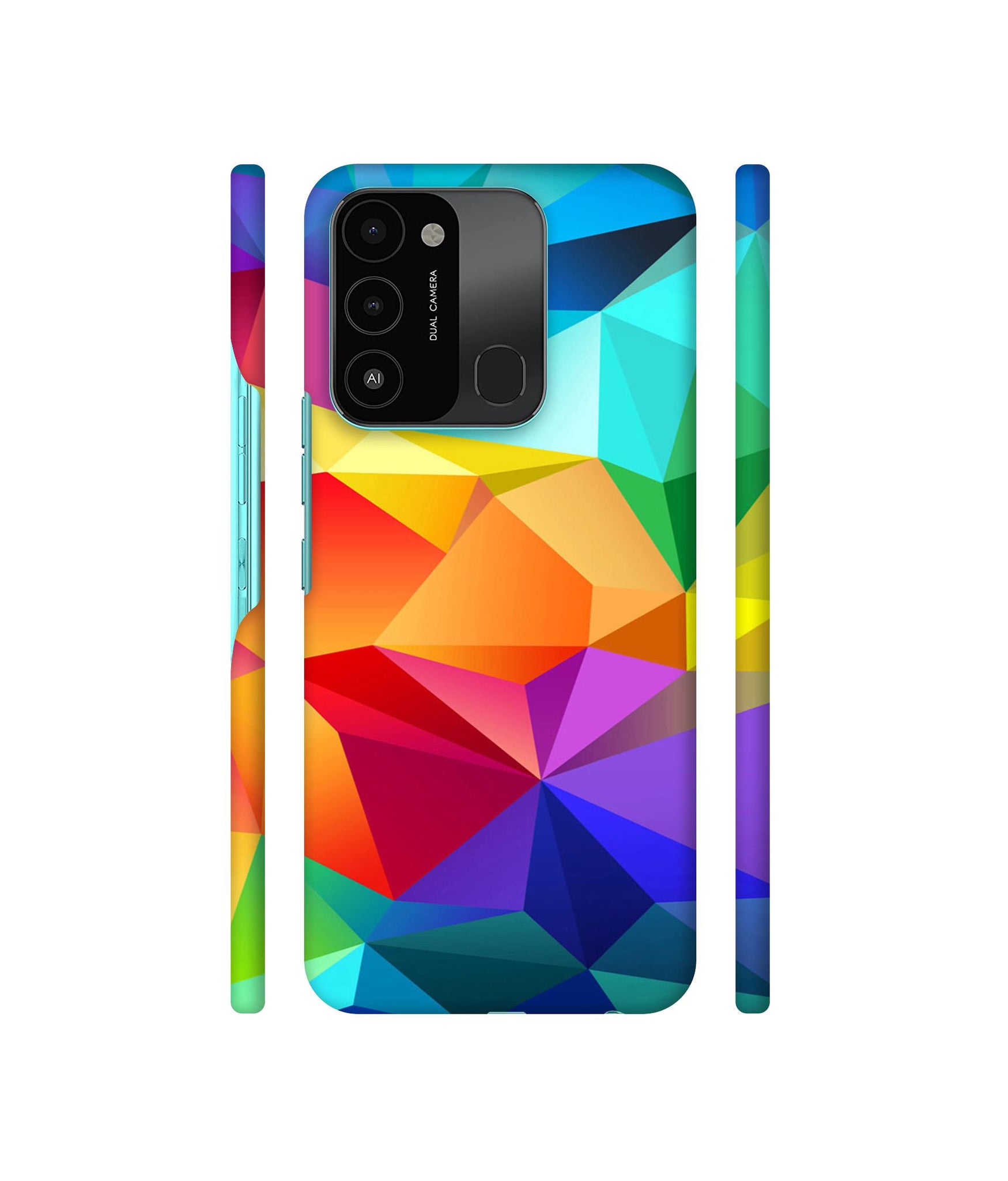 Colorful Pattern Designer Hard Back Cover for Tecno Spark 8C