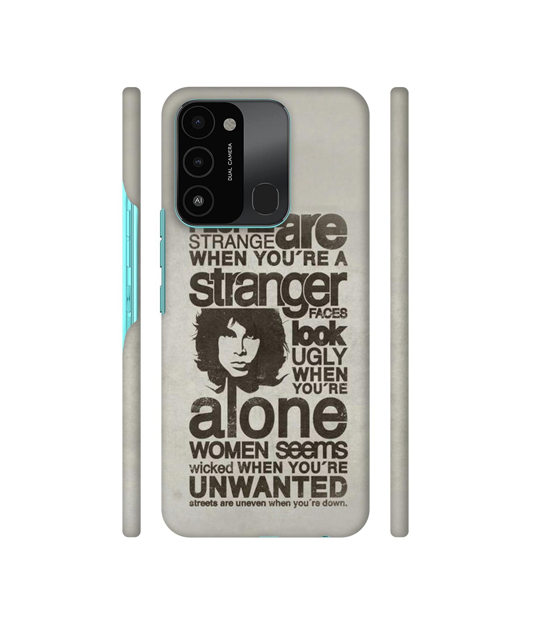 Quotes Pattern Designer Hard Back Cover for Tecno Spark 8C