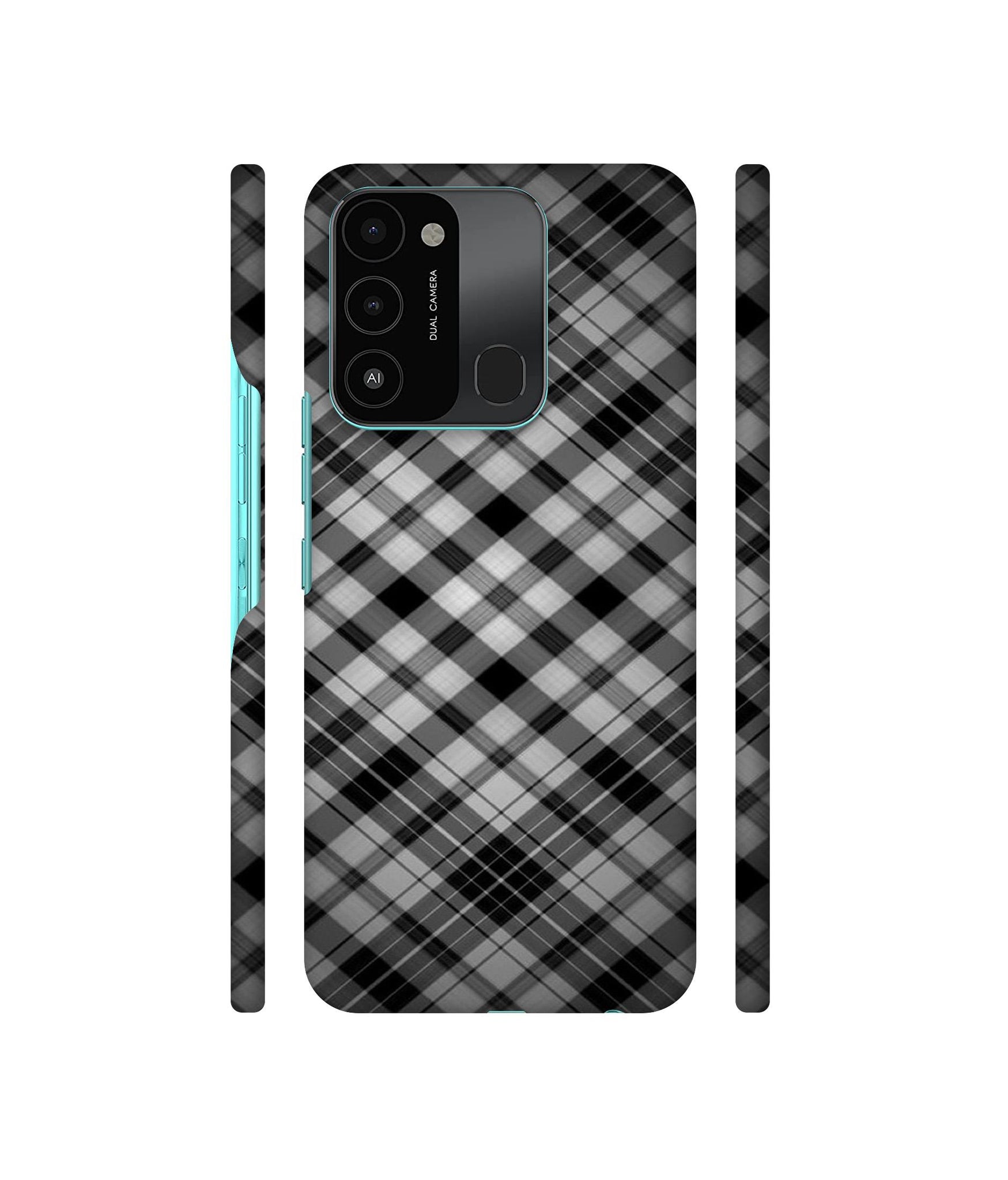 Black Stripes Pattern Designer Hard Back Cover for Tecno Spark 8C