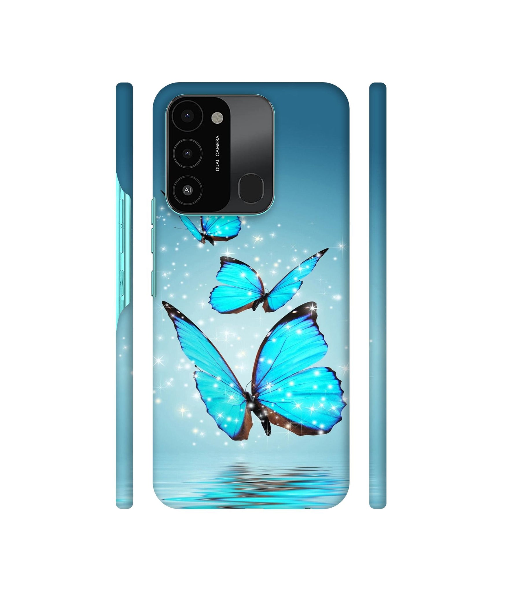 Flying Butterflies Designer Hard Back Cover for Tecno Spark 8C