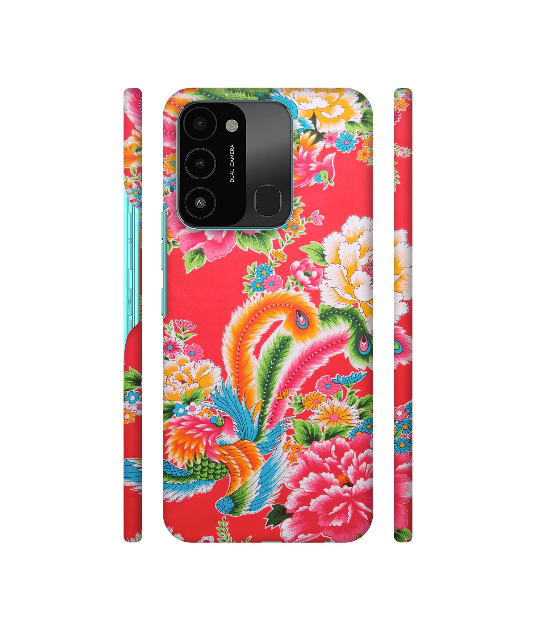 Cute Floral Pattern Print Designer Hard Back Cover for Tecno Spark 8C
