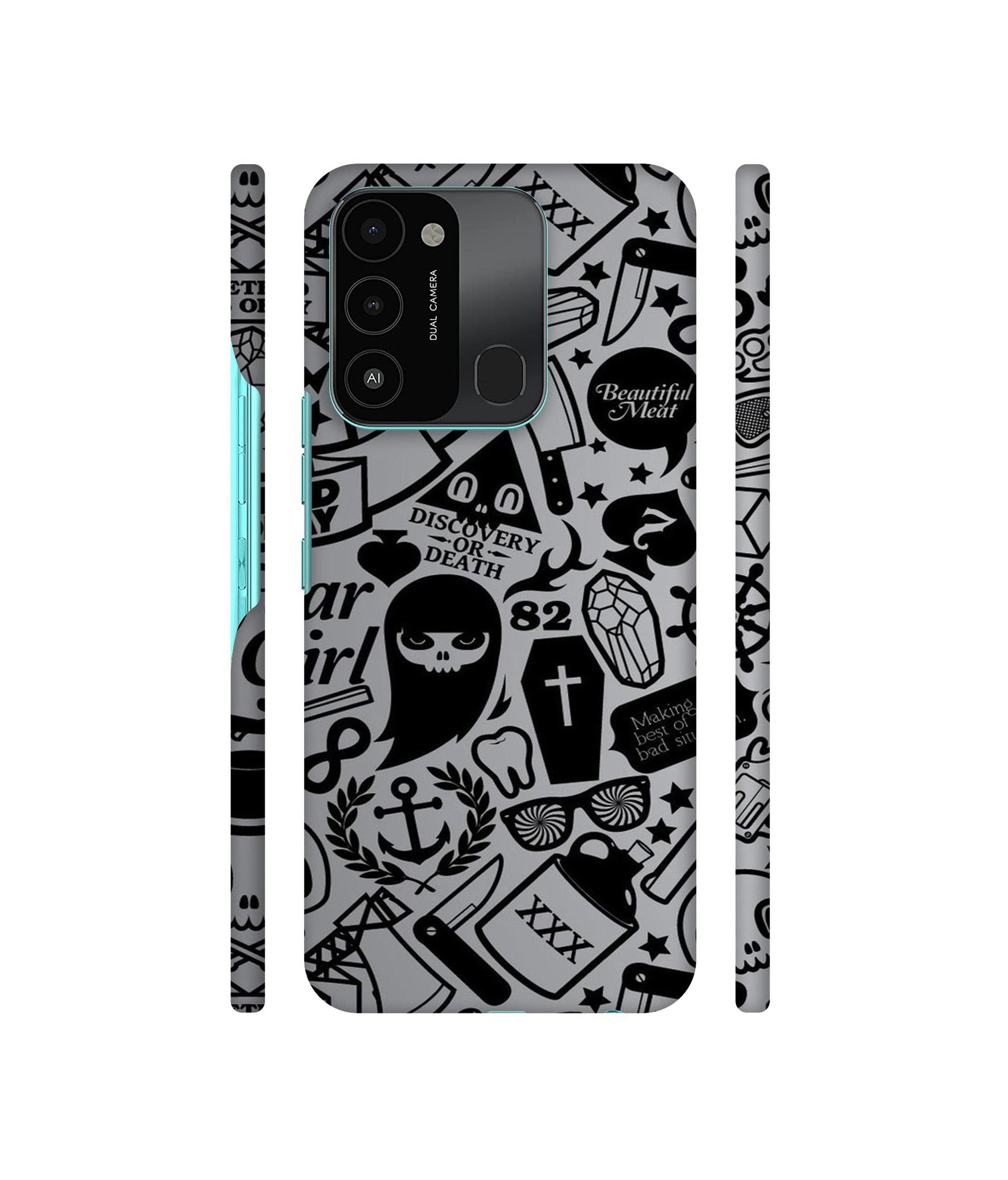 Discover Or Death Designer Hard Back Cover for Tecno Spark 8C