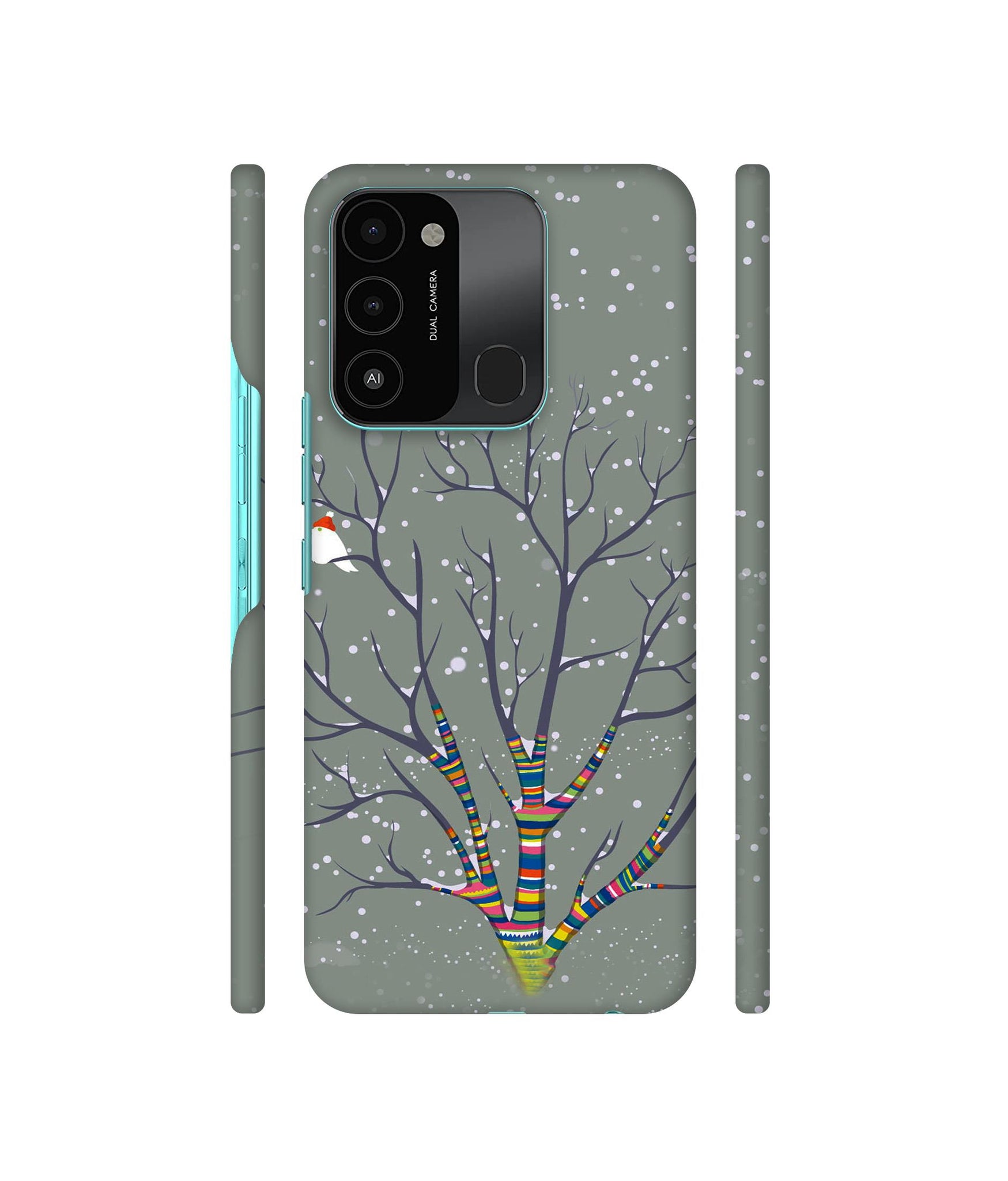 Winter Pattern Print Designer Hard Back Cover for Tecno Spark 8C