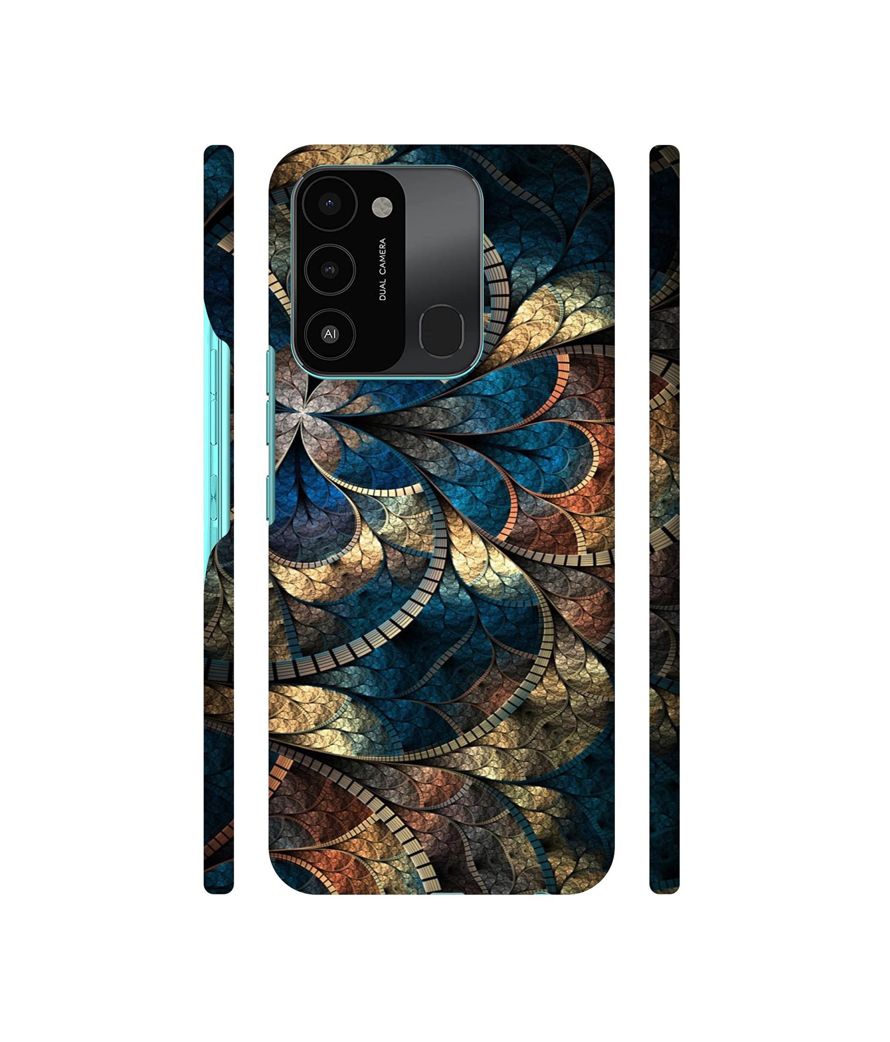 Fractional Pattern Designer Hard Back Cover for Tecno Spark 8C