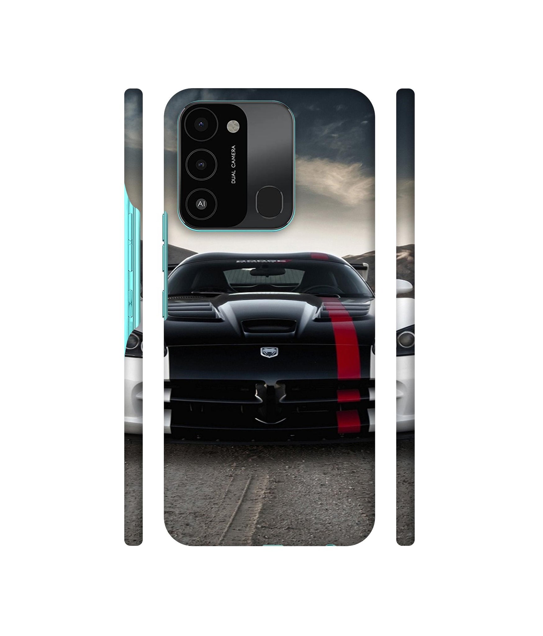 Sports Car Pattern Designer Hard Back Cover for Tecno Spark 8C
