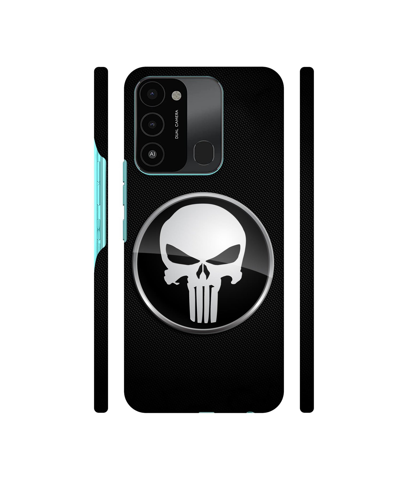 Skull Pattern Designer Hard Back Cover for Tecno Spark 8C