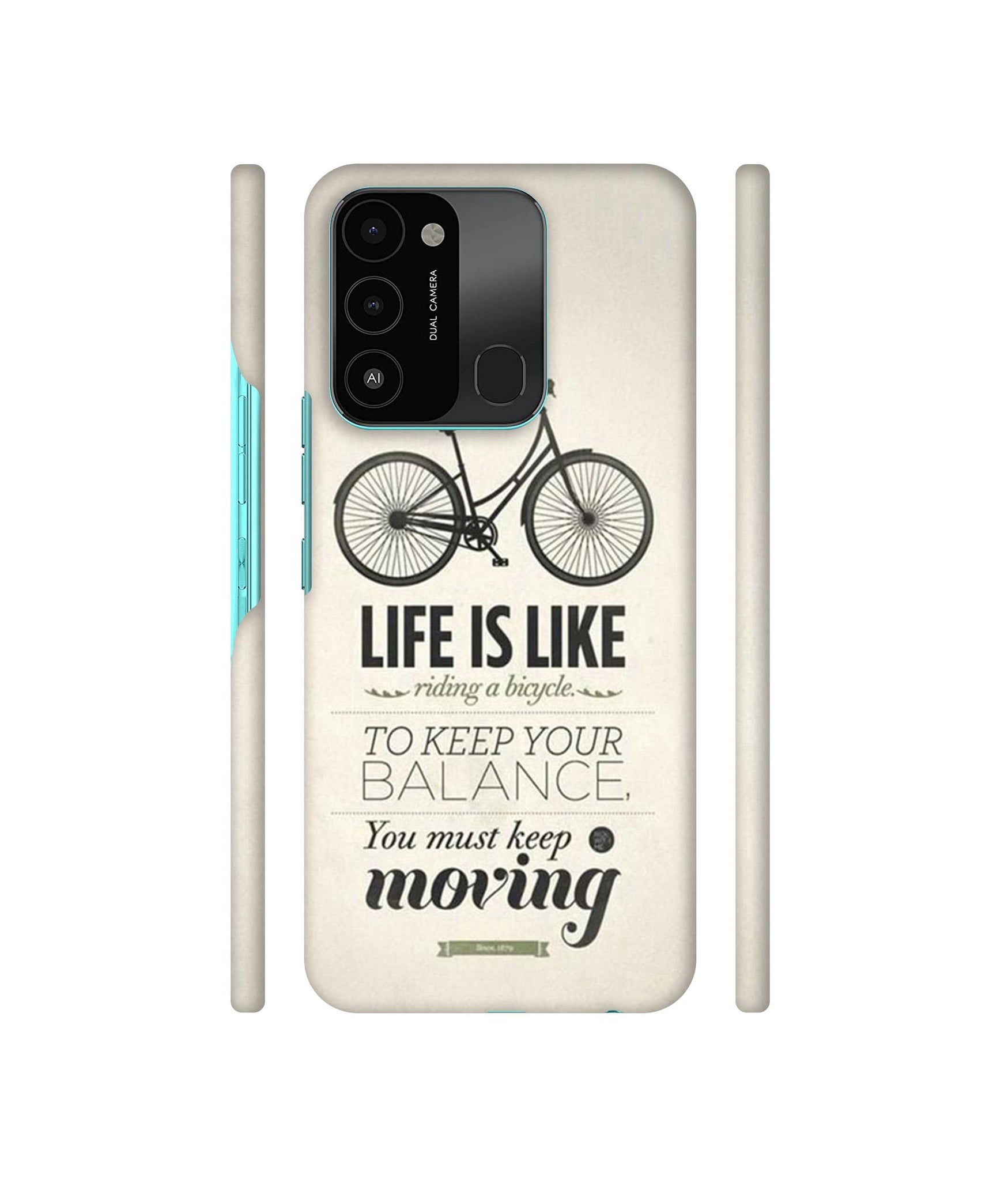 Life is Like Moving Designer Hard Back Cover for Tecno Spark 8C