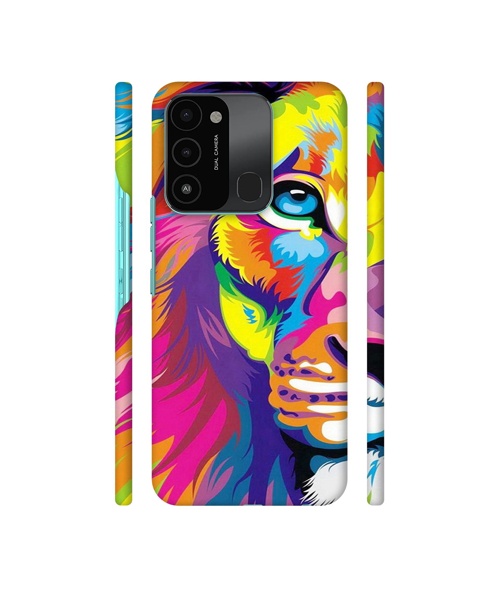 Lion Designer Hard Back Cover for Tecno Spark 8C