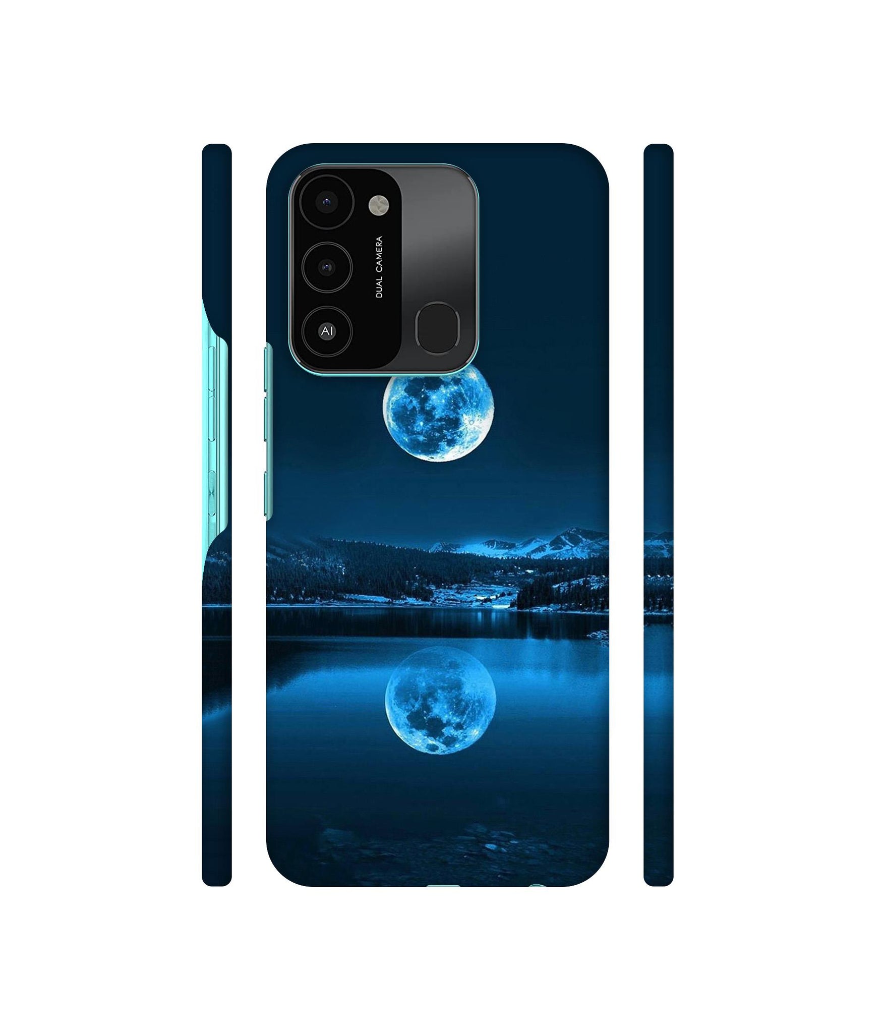 Moon Pattern Print Designer Hard Back Cover for Tecno Spark 8C