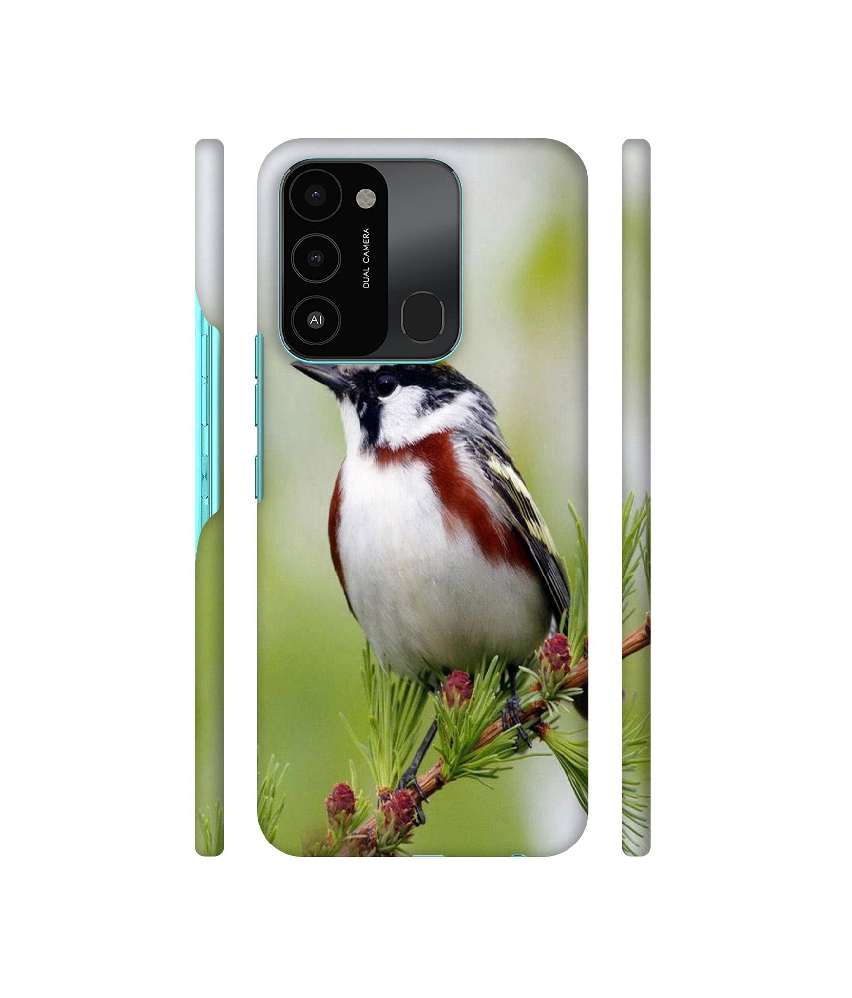 Bird Pattern Designer Hard Back Cover for Tecno Spark 8C