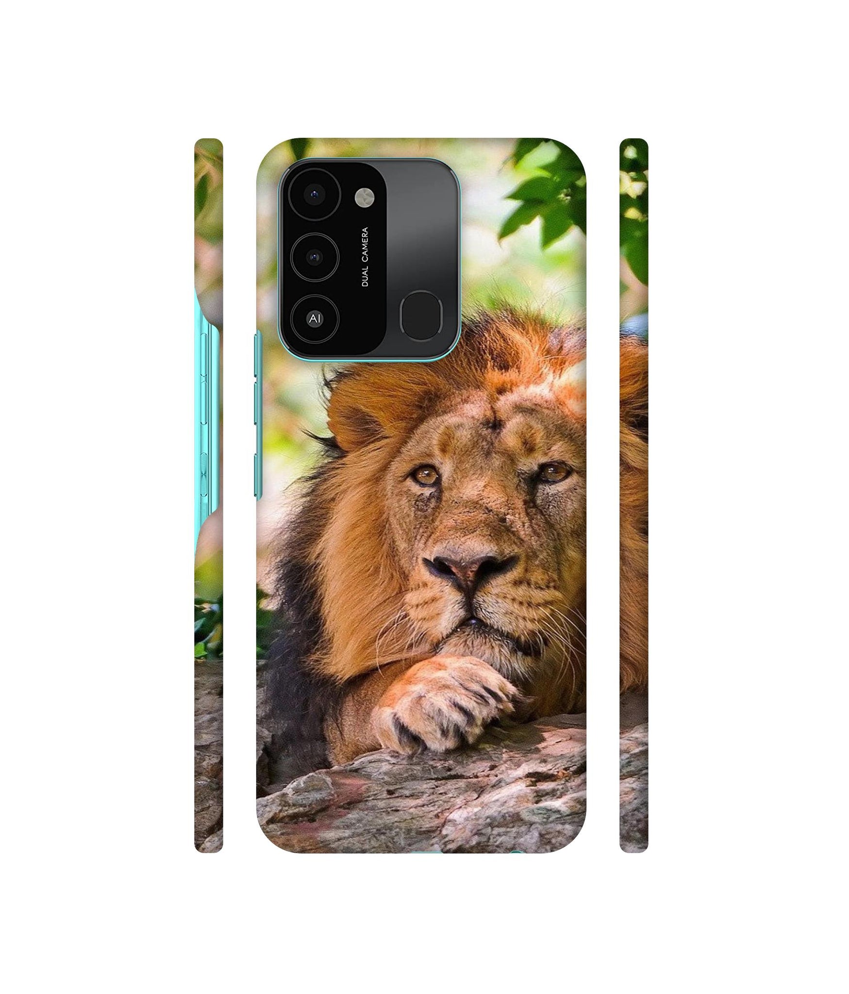 Tiger Pattern Print Designer Hard Back Cover for Tecno Spark 8C