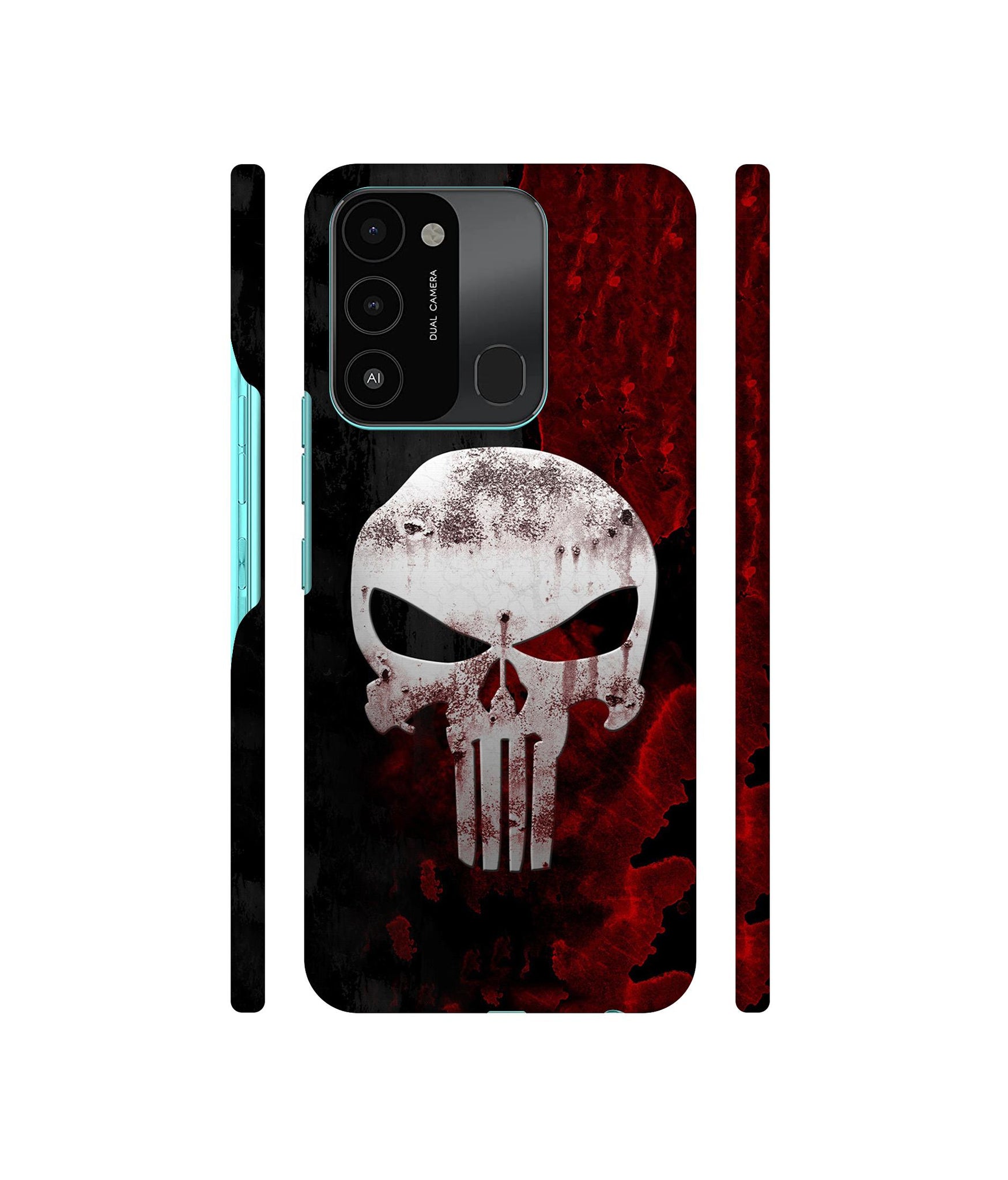 Punisher Skull Designer Hard Back Cover for Tecno Spark 8C