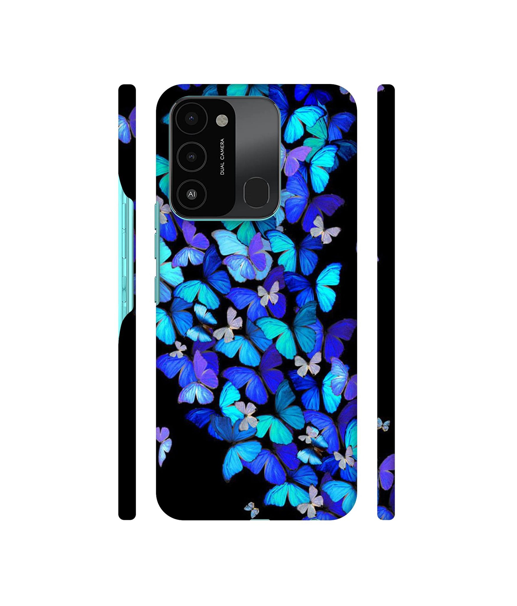Butterfly Pattern Designer Hard Back Cover for Tecno Spark 8C