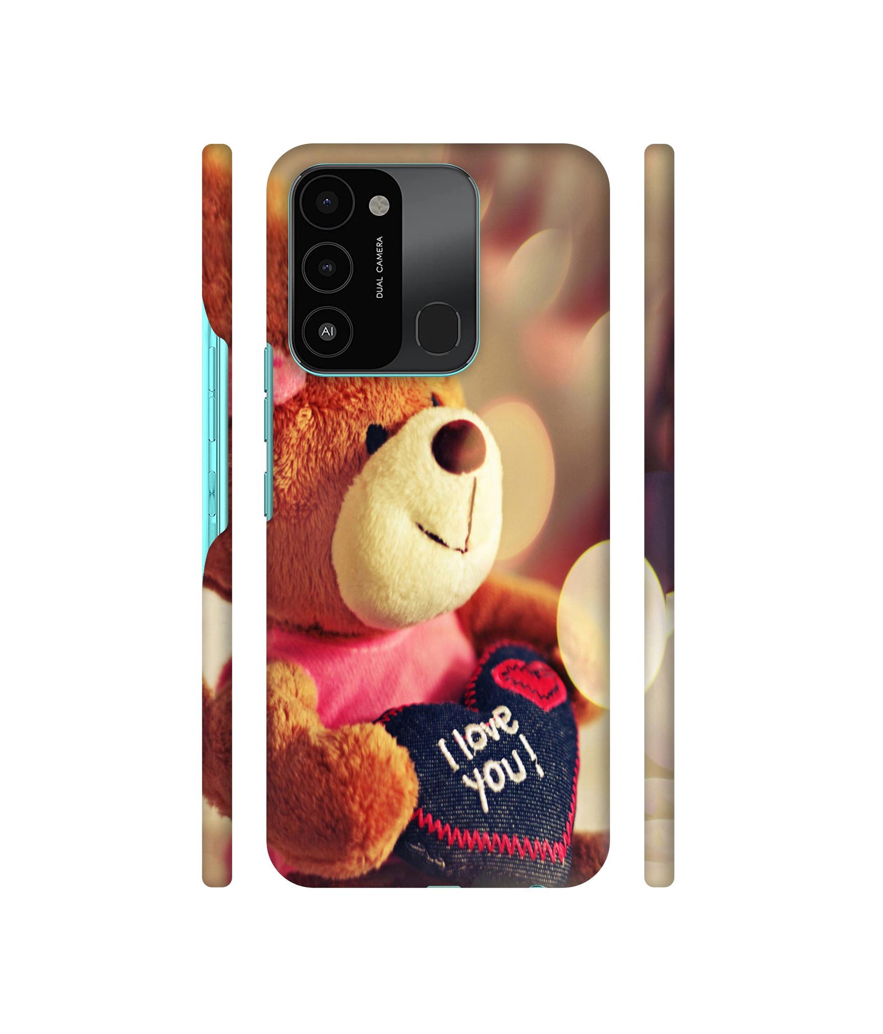 Teddy Bear Designer Hard Back Cover for Tecno Spark 8C
