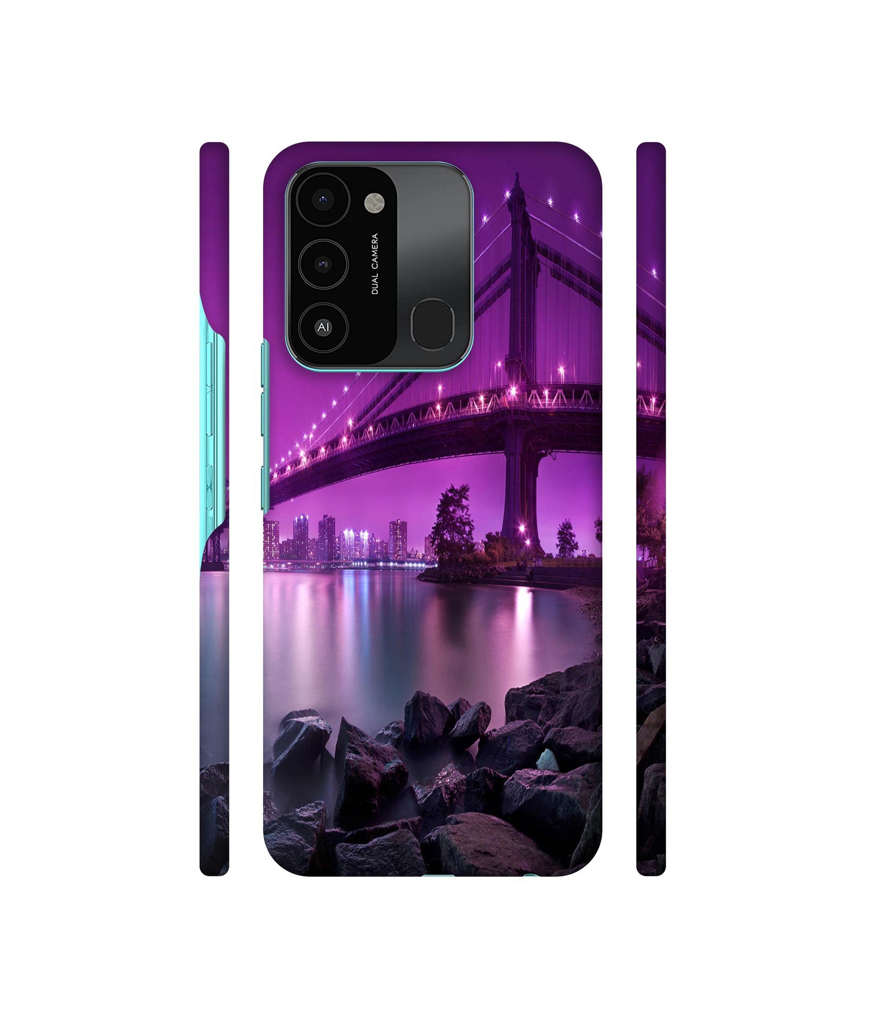 Manhattan Bridge Designer Hard Back Cover for Tecno Spark 8C