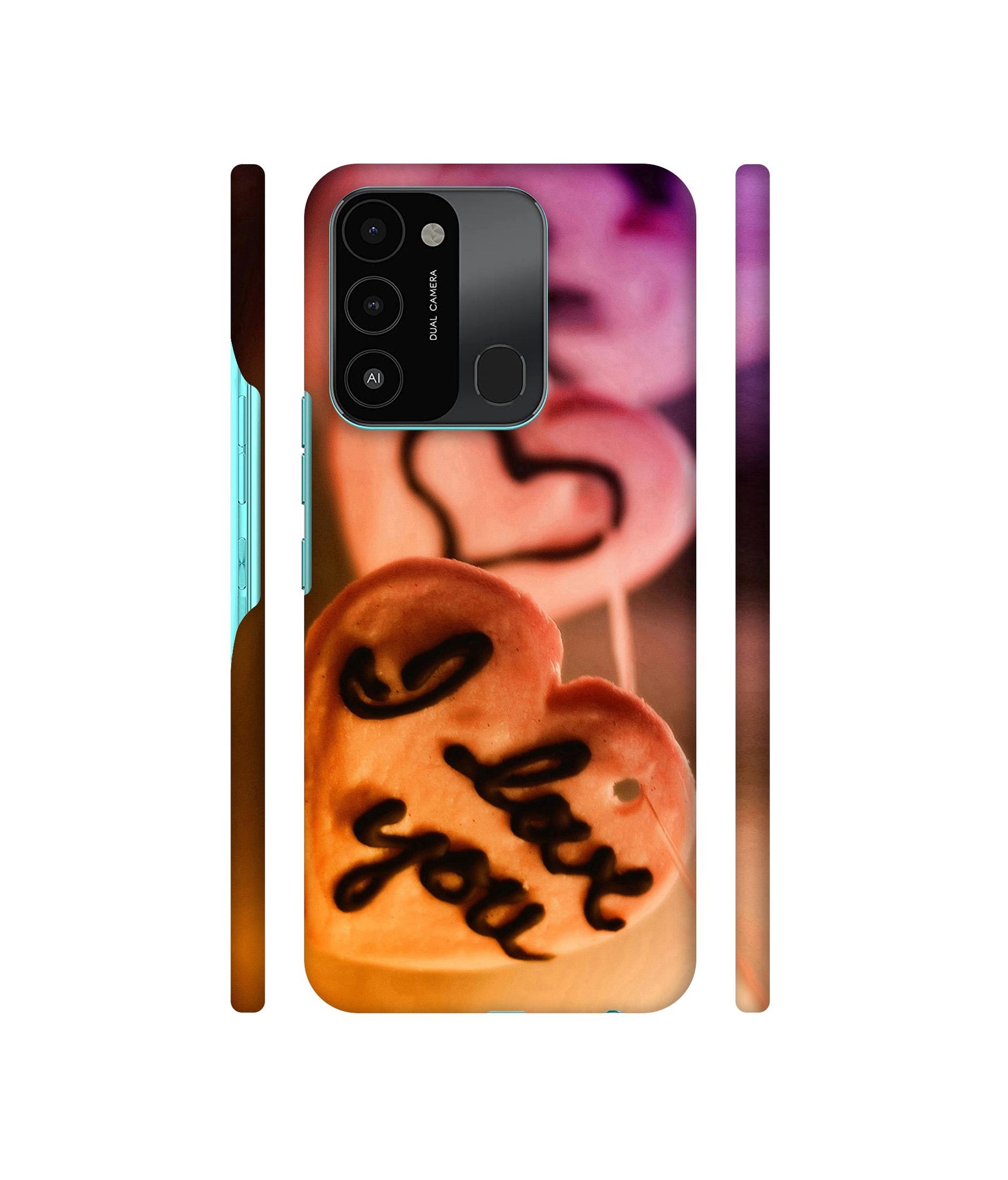 I Love you Designer Hard Back Cover for Tecno Spark 8C