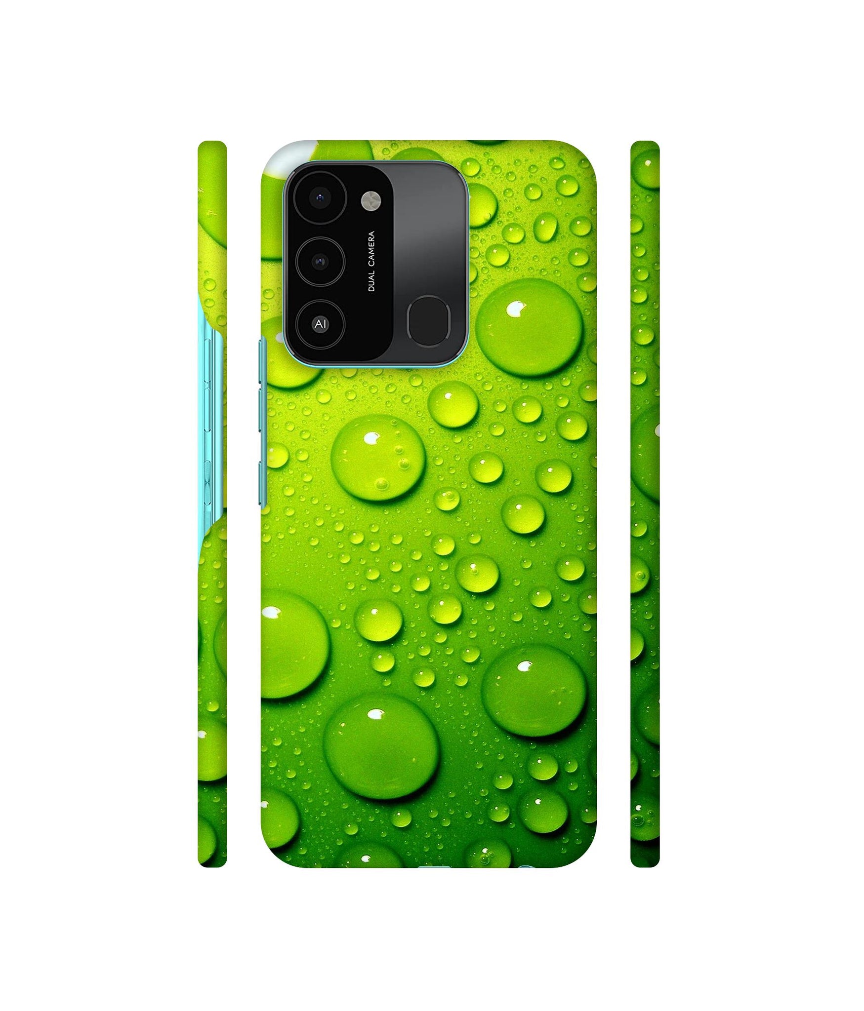Green Bubbles Designer Hard Back Cover for Tecno Spark 8C