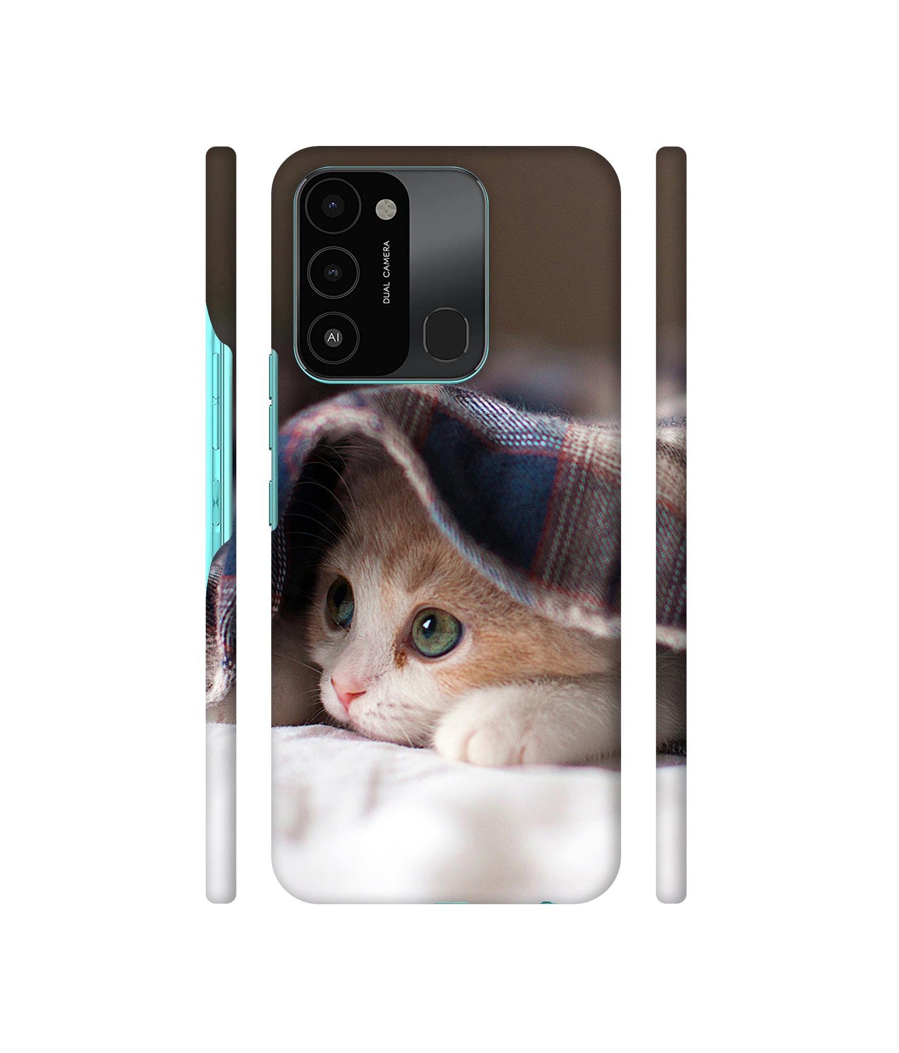 Sleepy Kitten Designer Hard Back Cover for Tecno Spark 8C