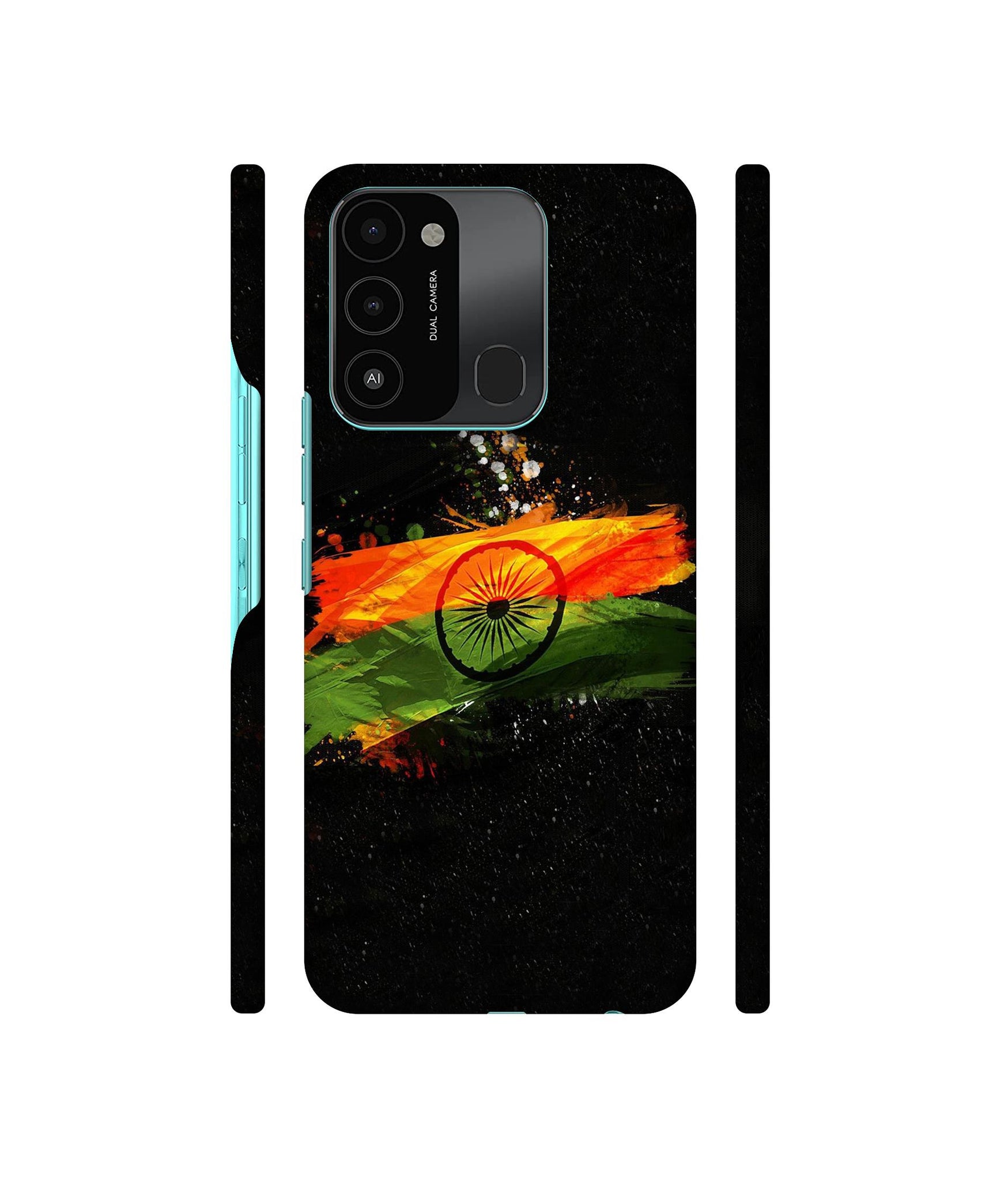 Indian Flag Designer Hard Back Cover for Tecno Spark 8C